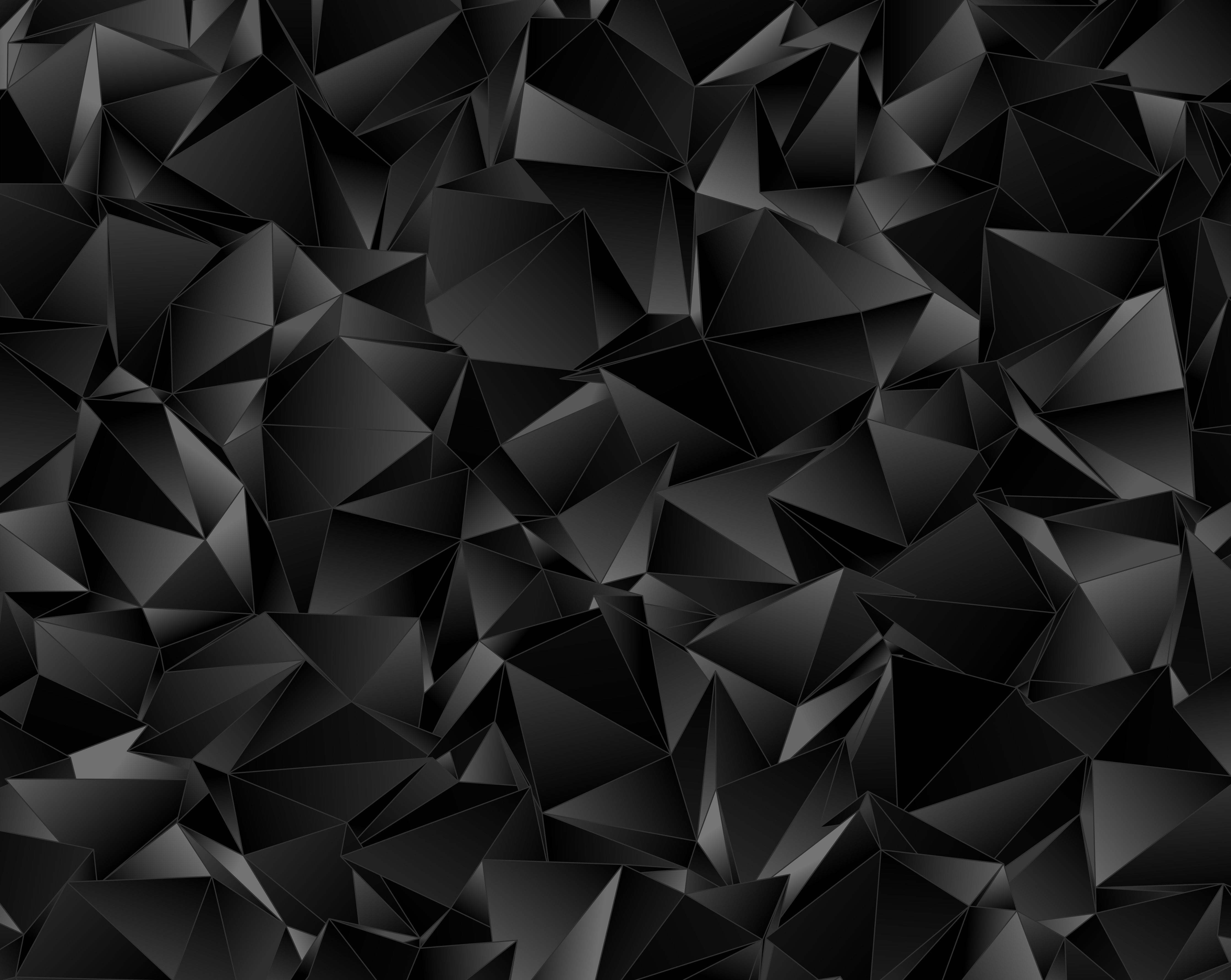 WC-Rückwand-Abstraktes schwarzes 3D-Polygon-Muster