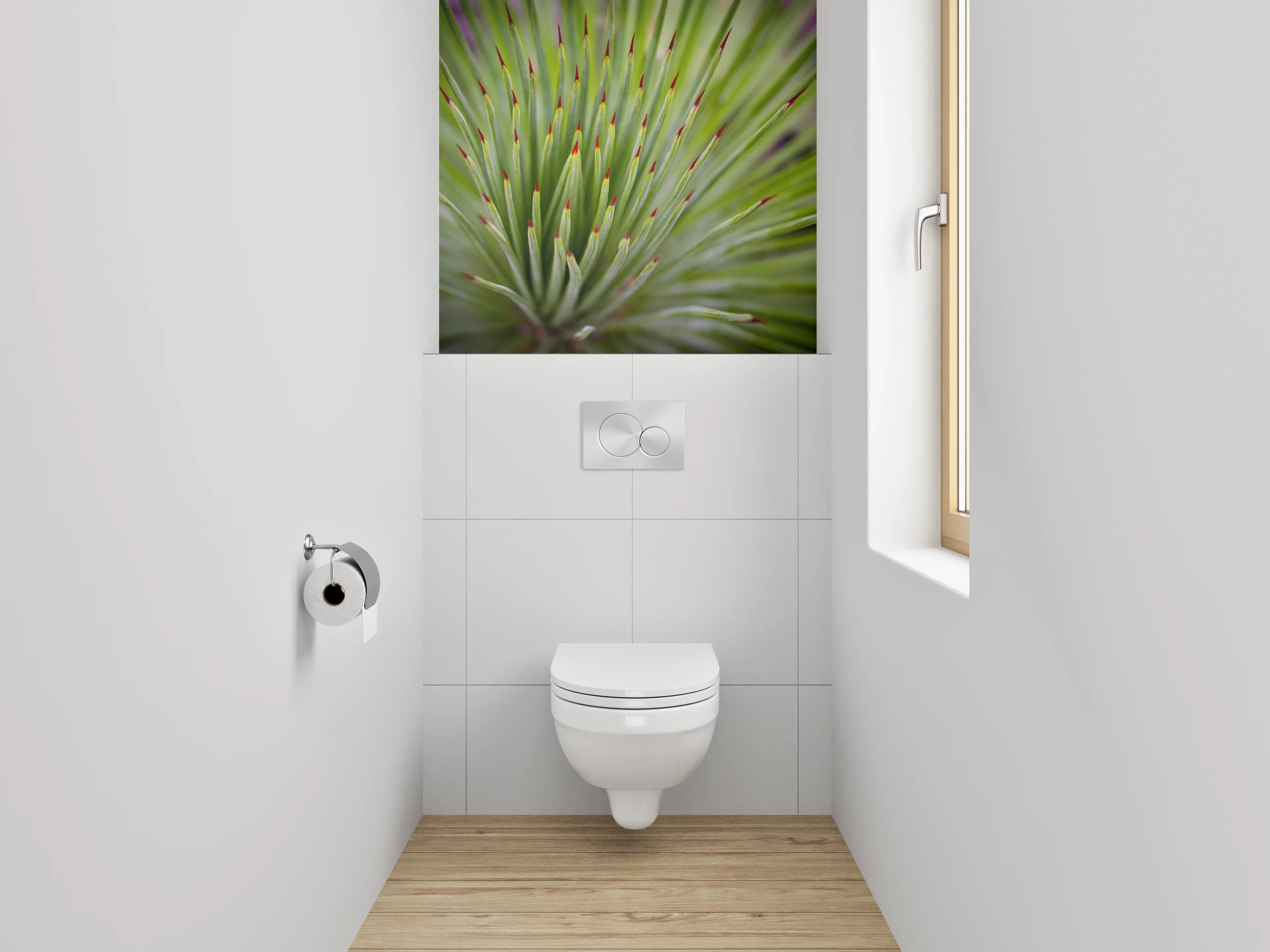 WC-Rückwand - Agave Nahaufnahme Makro Grün