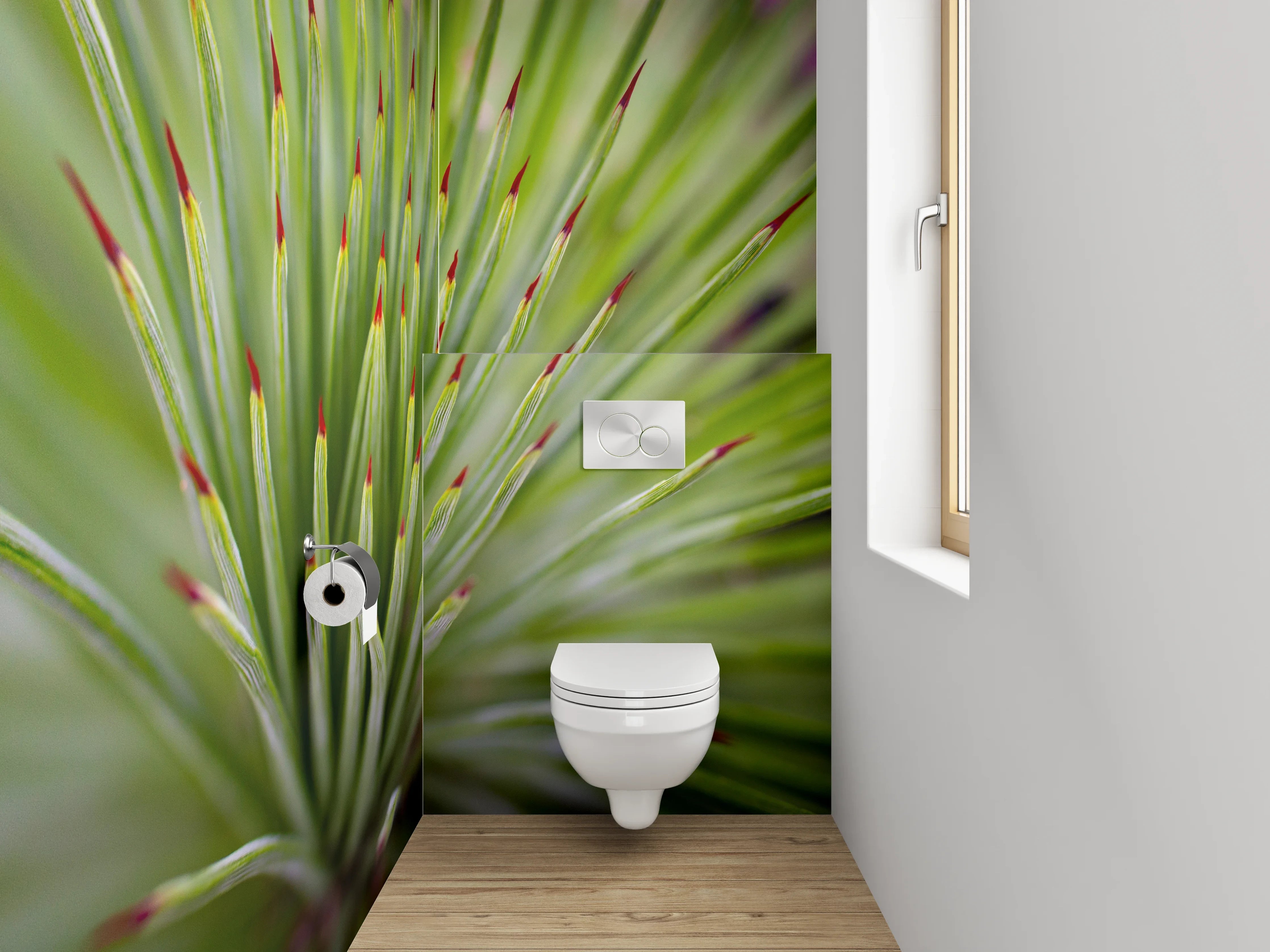 WC-Rückwand - Agave Nahaufnahme Makro Grün