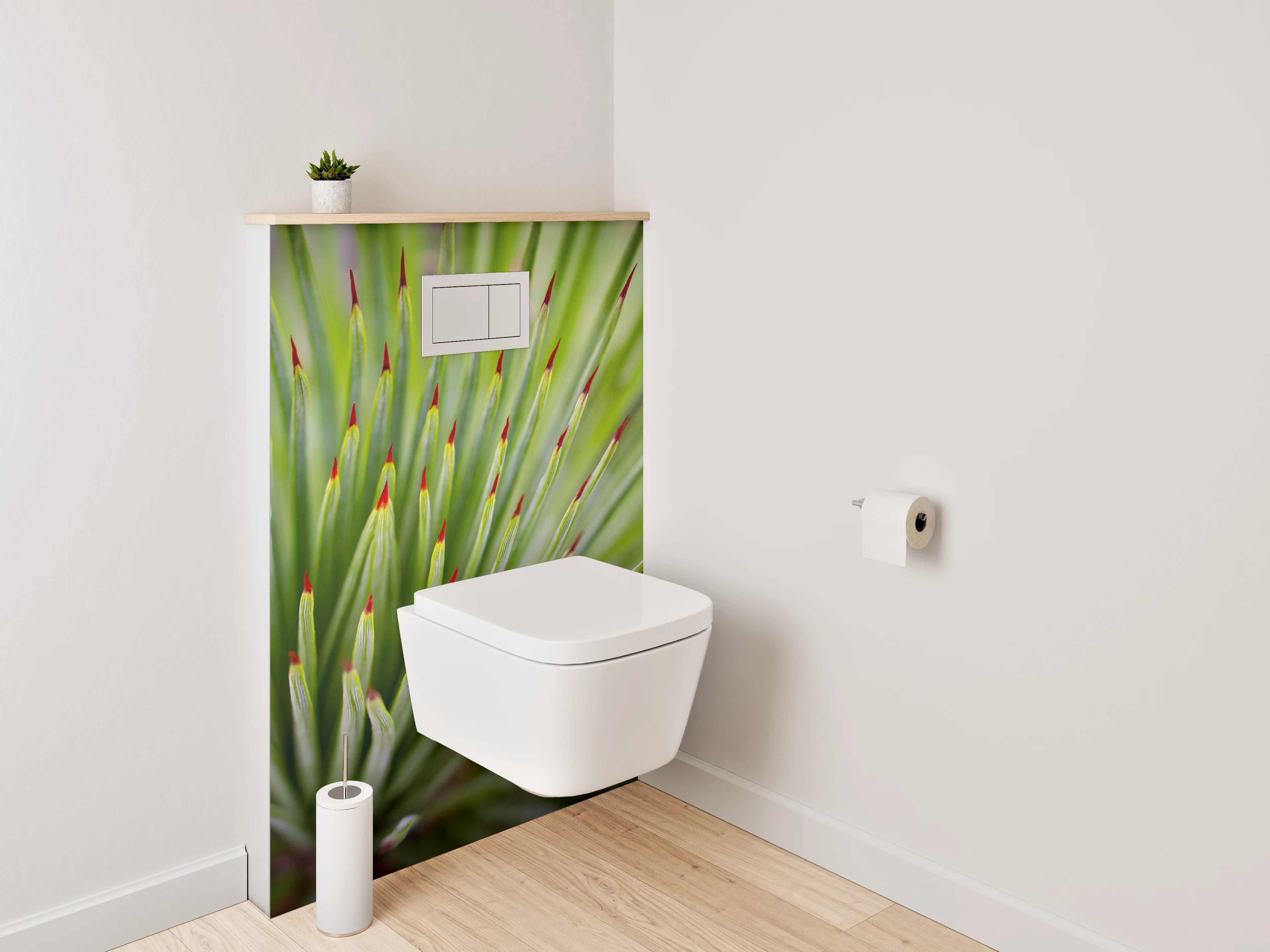 WC-Rückwand - Agave Nahaufnahme Makro Grün