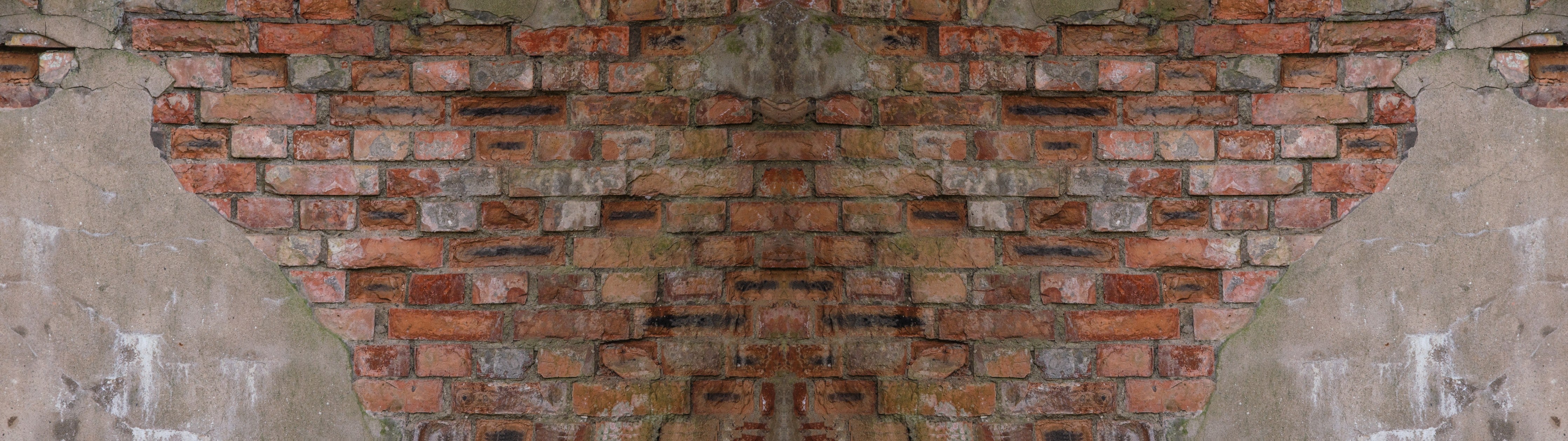 WC-Rückwand-Alte Backsteinwand Spiegelung