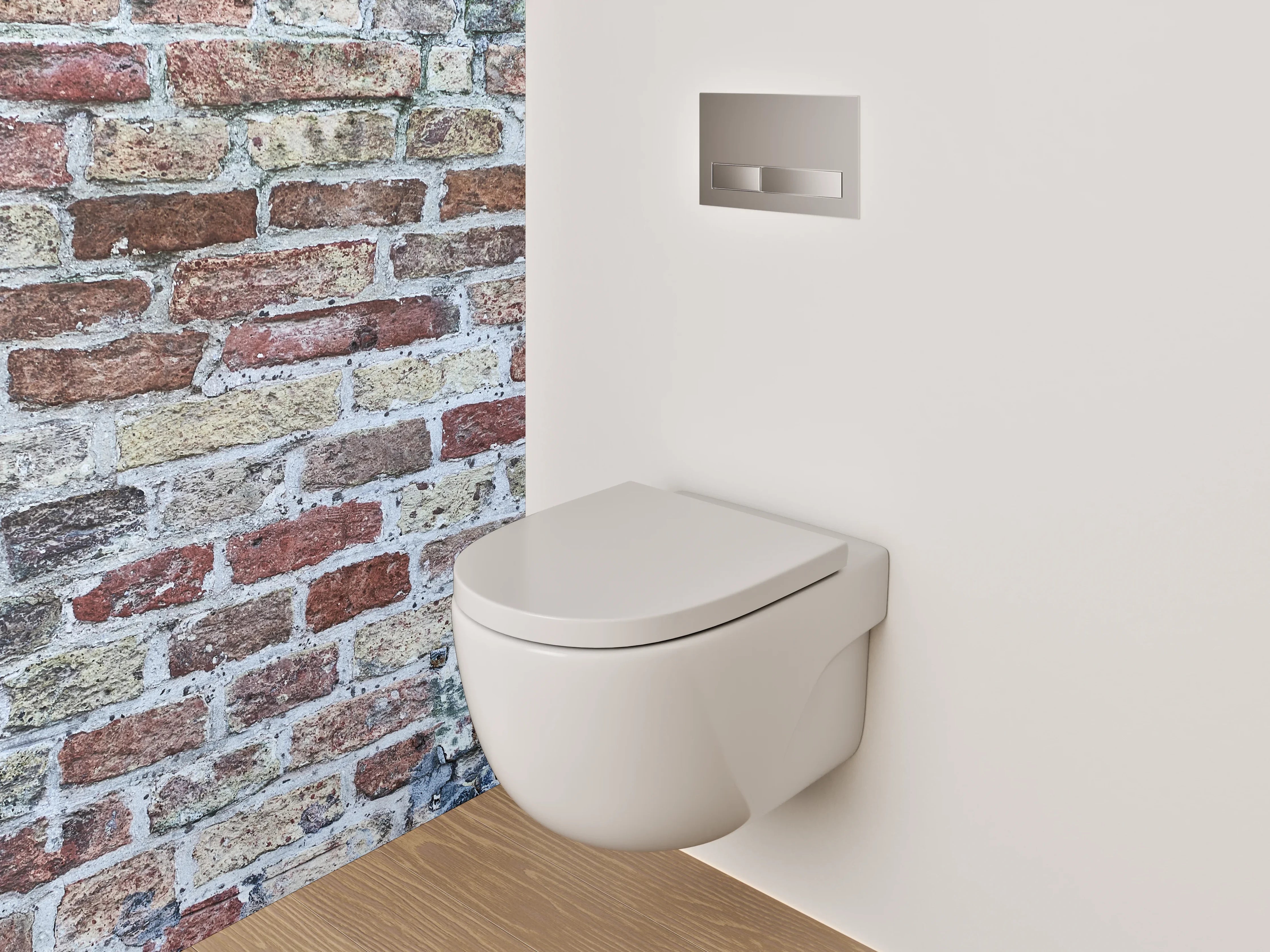 WC-Rückwand - Alte Ziegelmauer Struktur Rotbraun