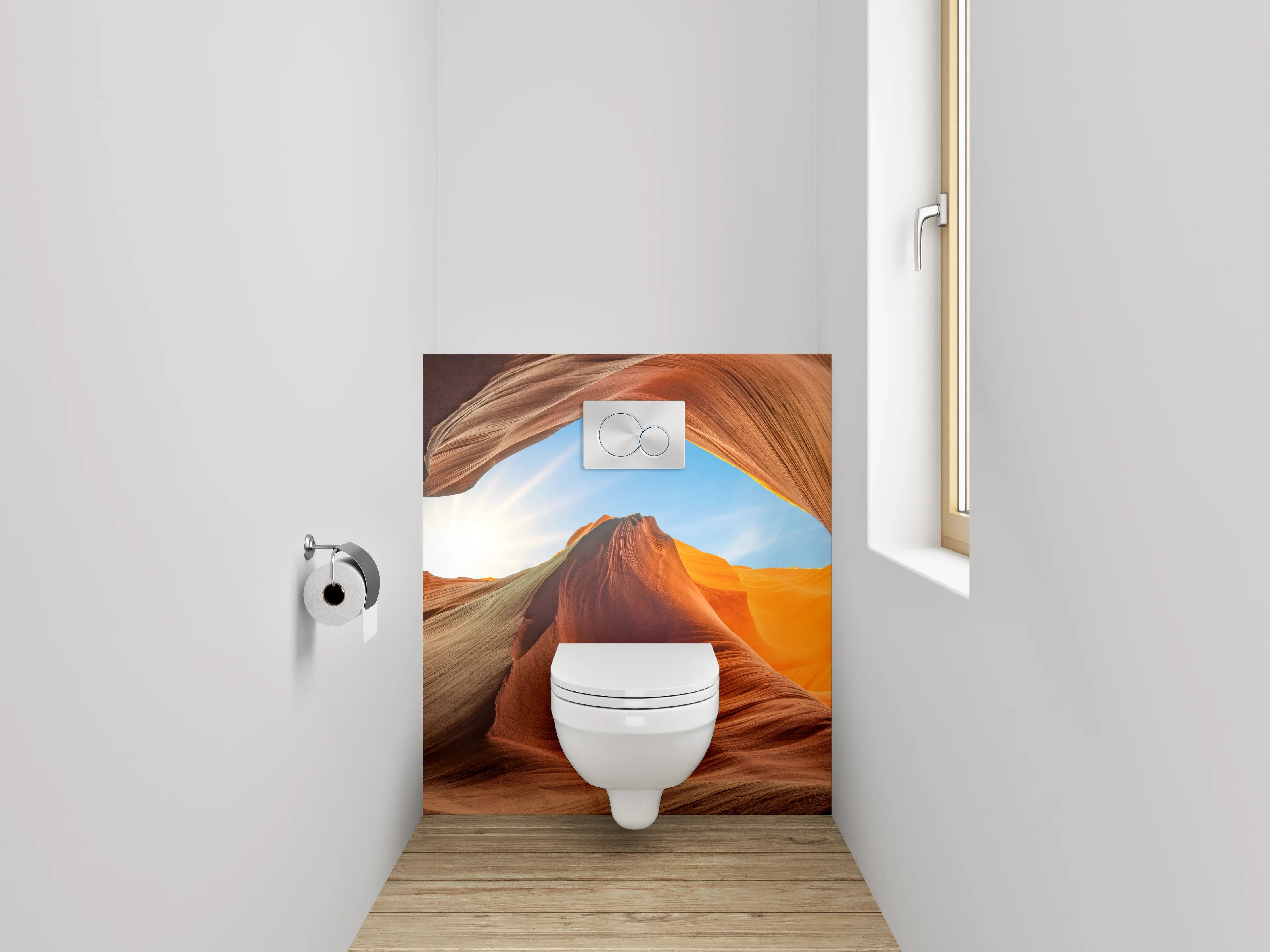 WC-Rückwand - Antelope Canyon Sonnenaufgang Landschaft