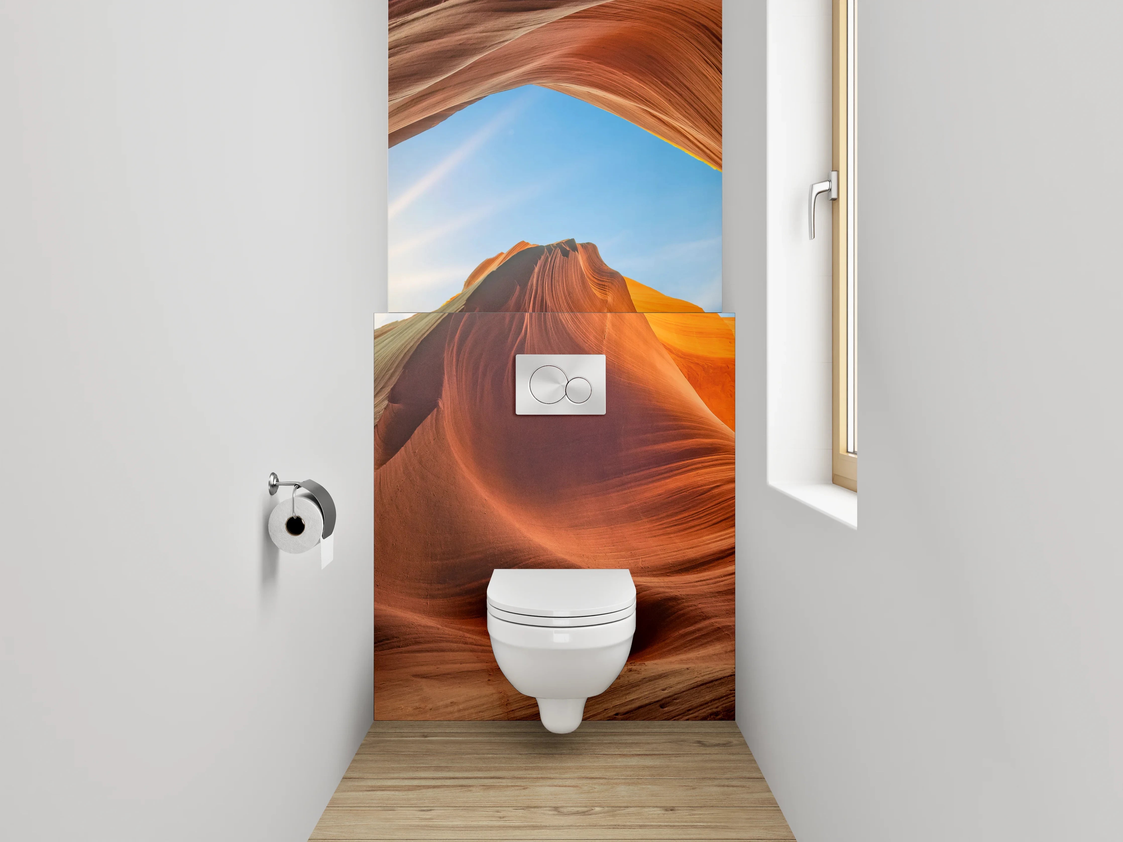 WC-Rückwand - Antelope Canyon Sonnenaufgang Landschaft