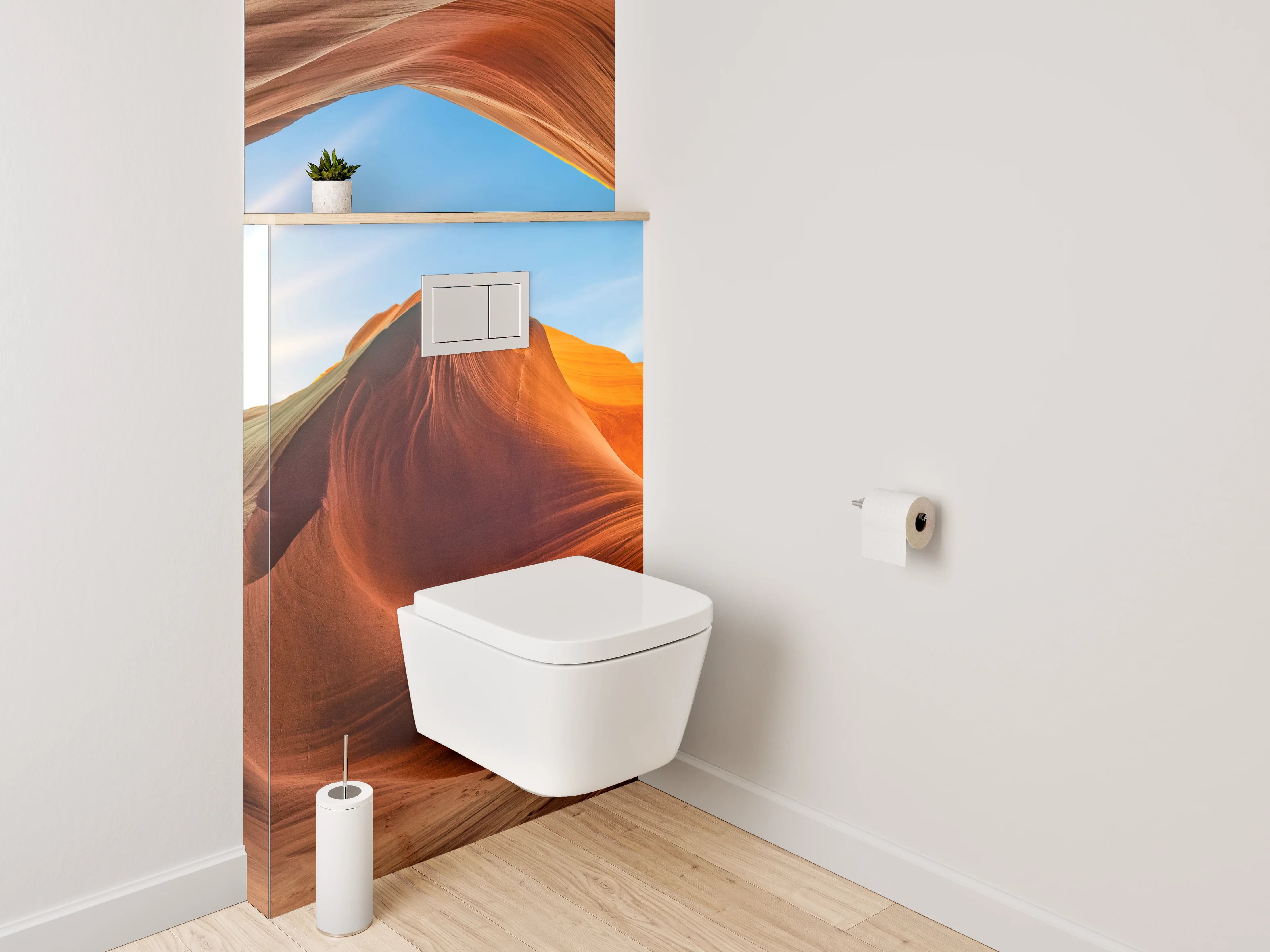 WC-Rückwand - Antelope Canyon Sonnenaufgang Landschaft