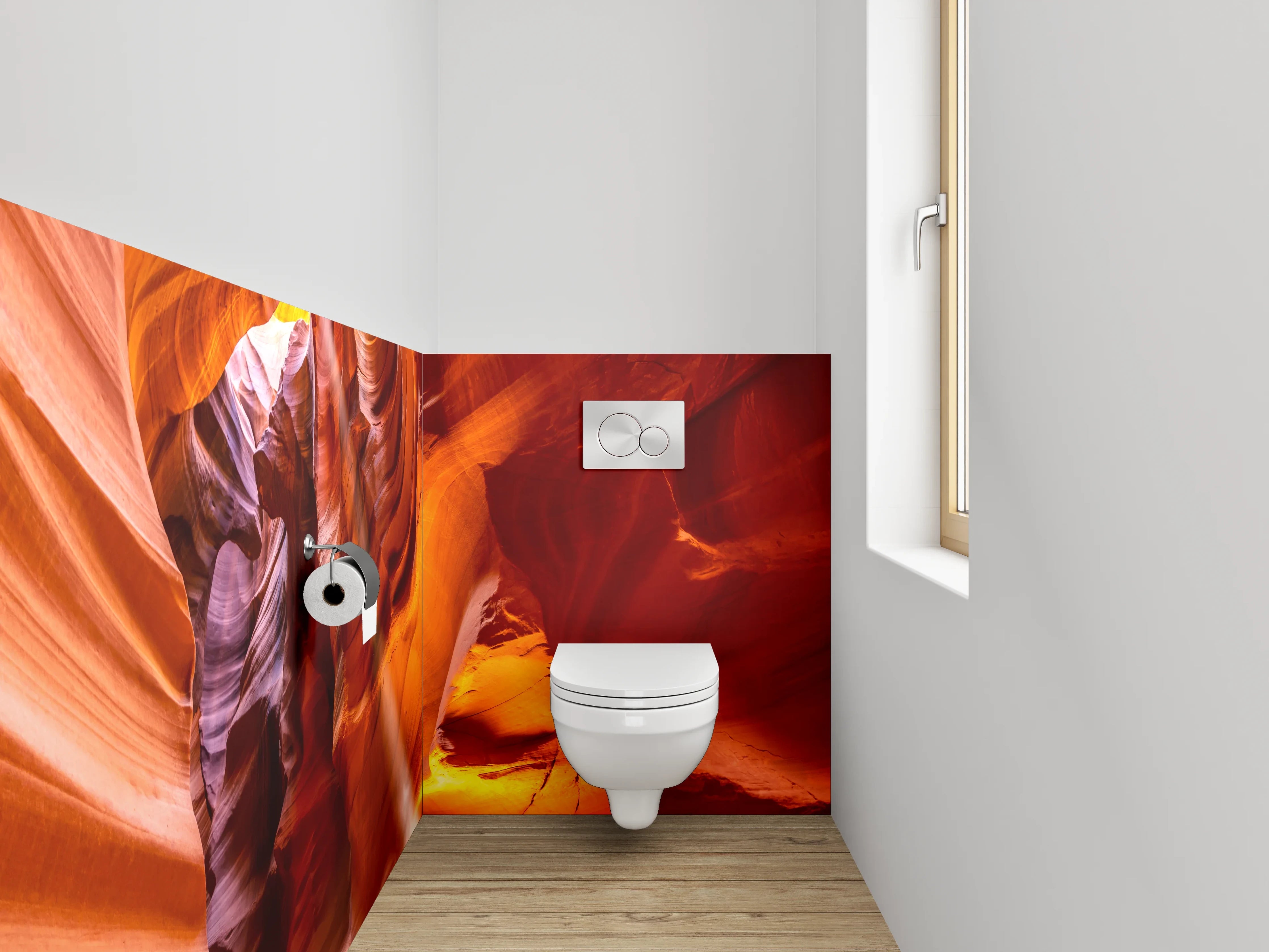 WC-Rückwand - Antelope Canyon Sonnenstrahl Fotokunst