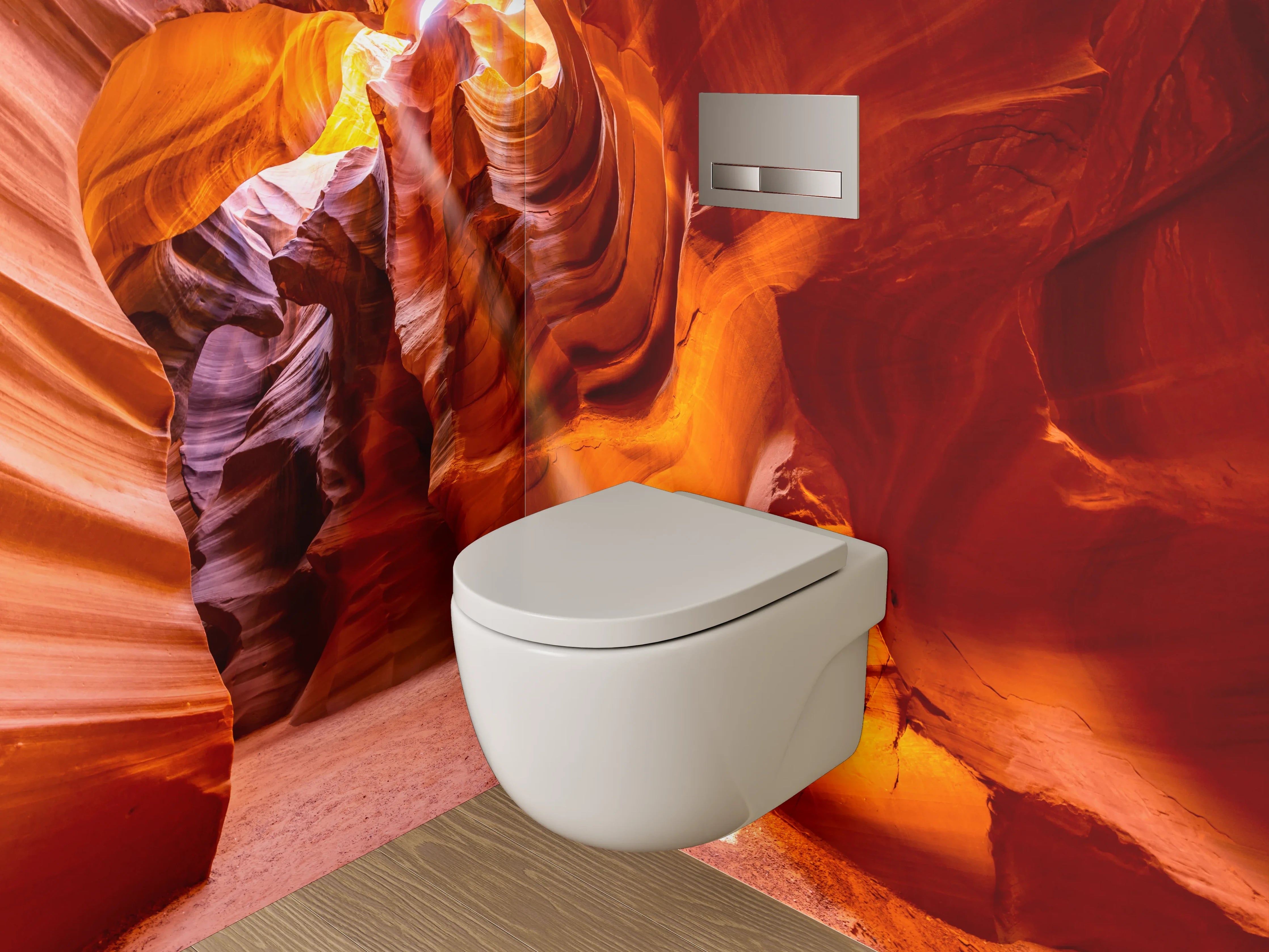 WC-Rückwand - Antelope Canyon Sonnenstrahl Fotokunst