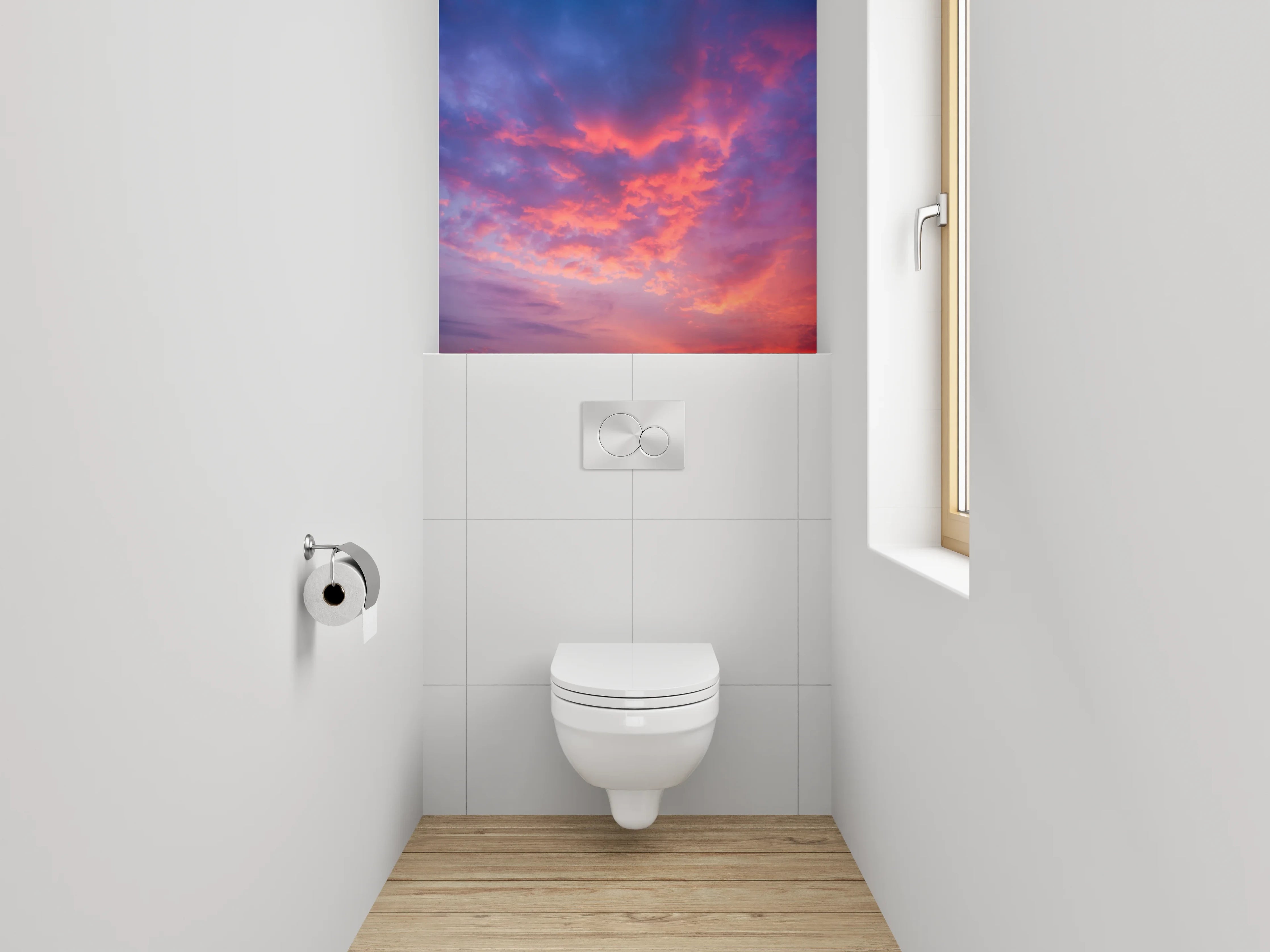 WC-Rückwand - Atemberaubender Himmel bei Sonnenuntergang