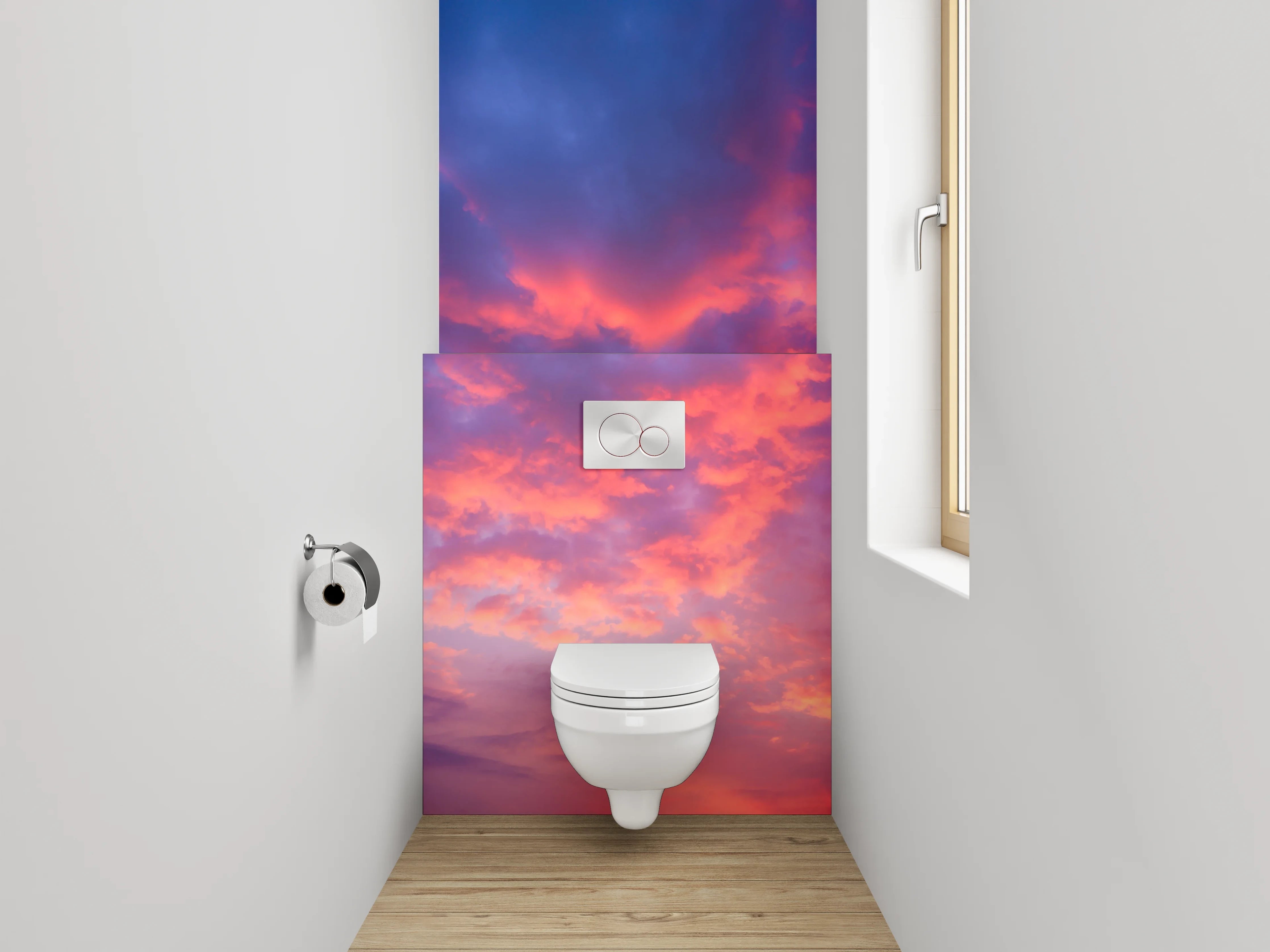 WC-Rückwand - Atemberaubender Himmel bei Sonnenuntergang