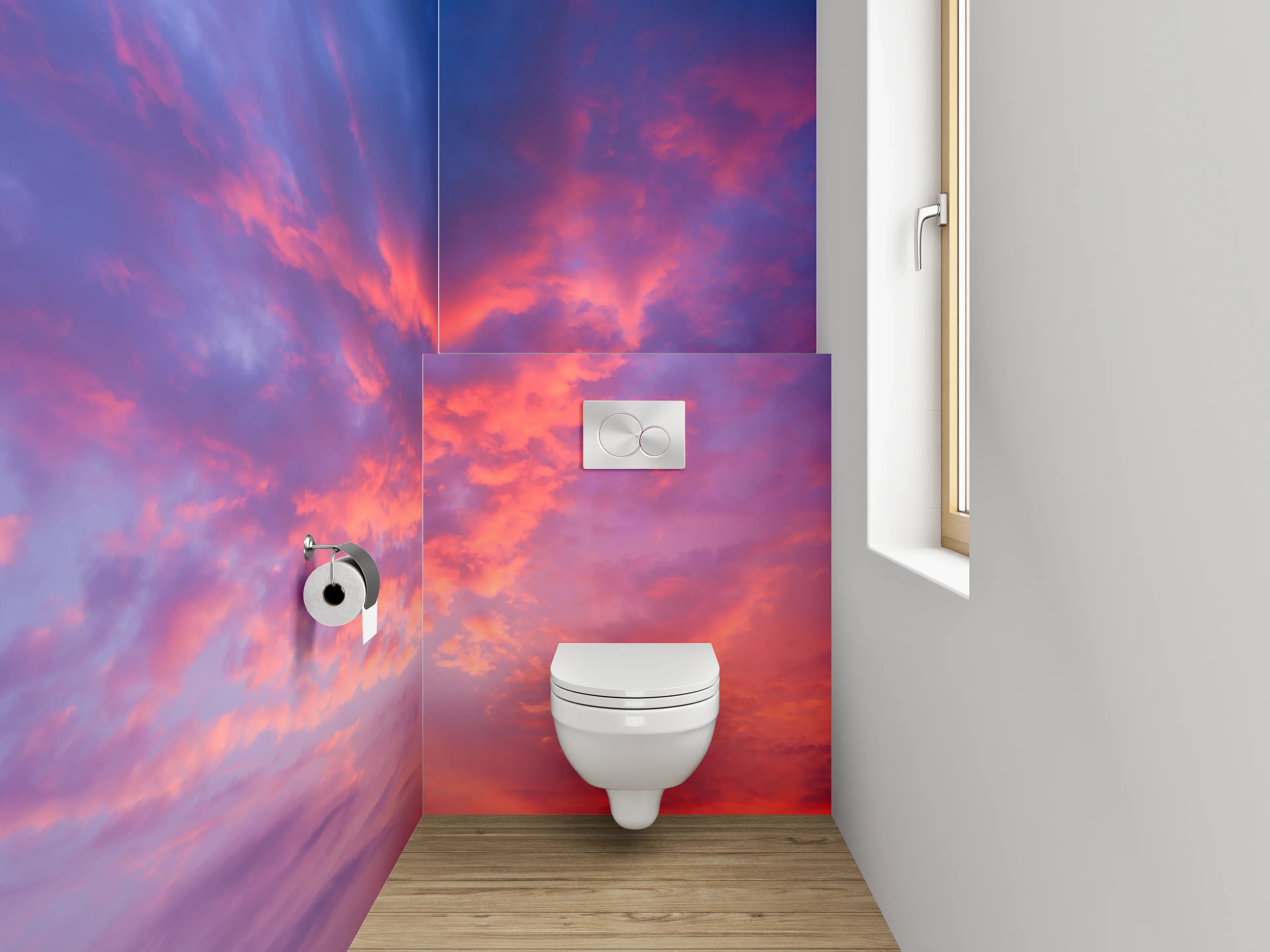 WC-Rückwand - Atemberaubender Himmel bei Sonnenuntergang