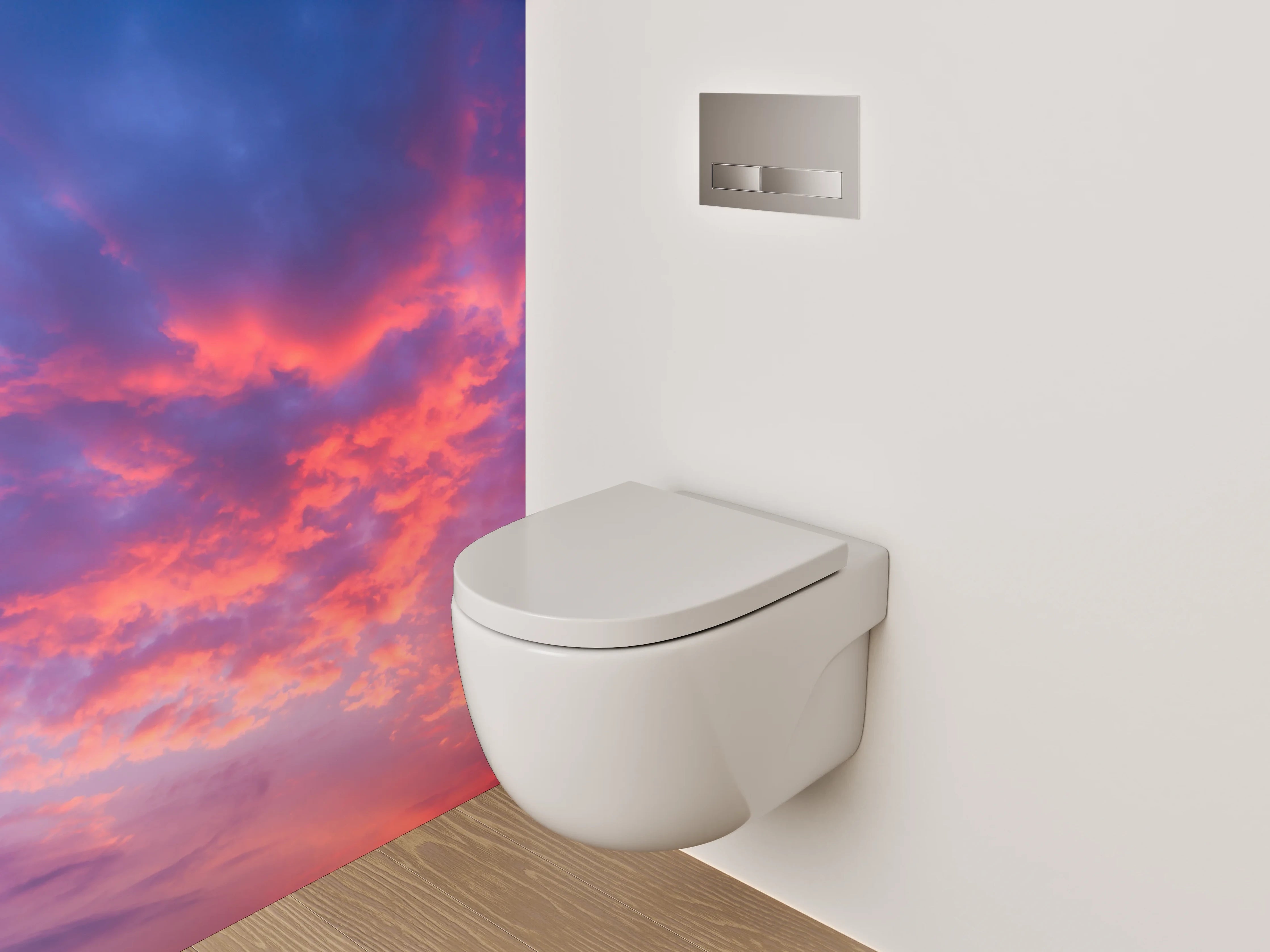 WC-Rückwand - Atemberaubender Himmel bei Sonnenuntergang