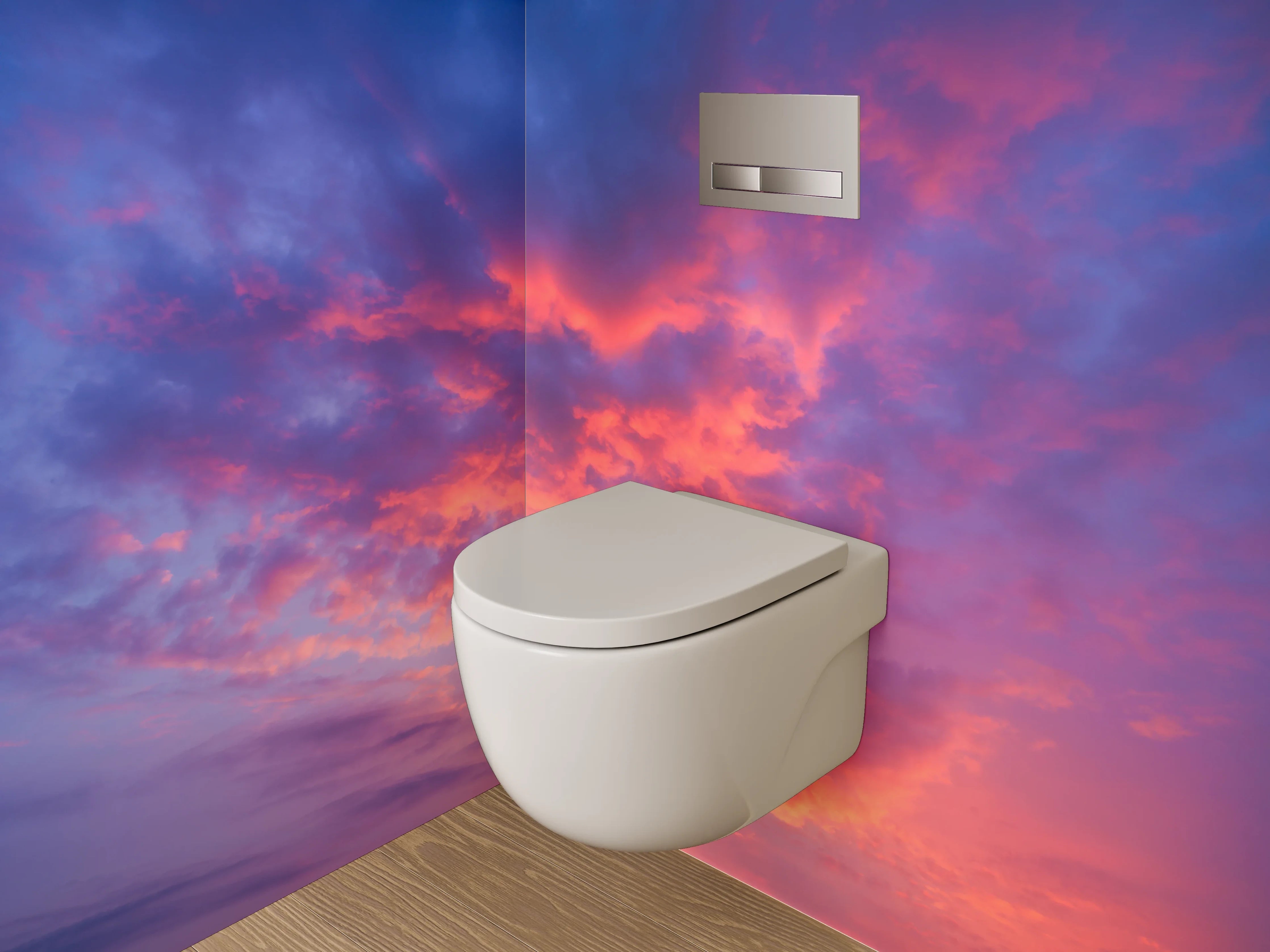 WC-Rückwand - Atemberaubender Himmel bei Sonnenuntergang