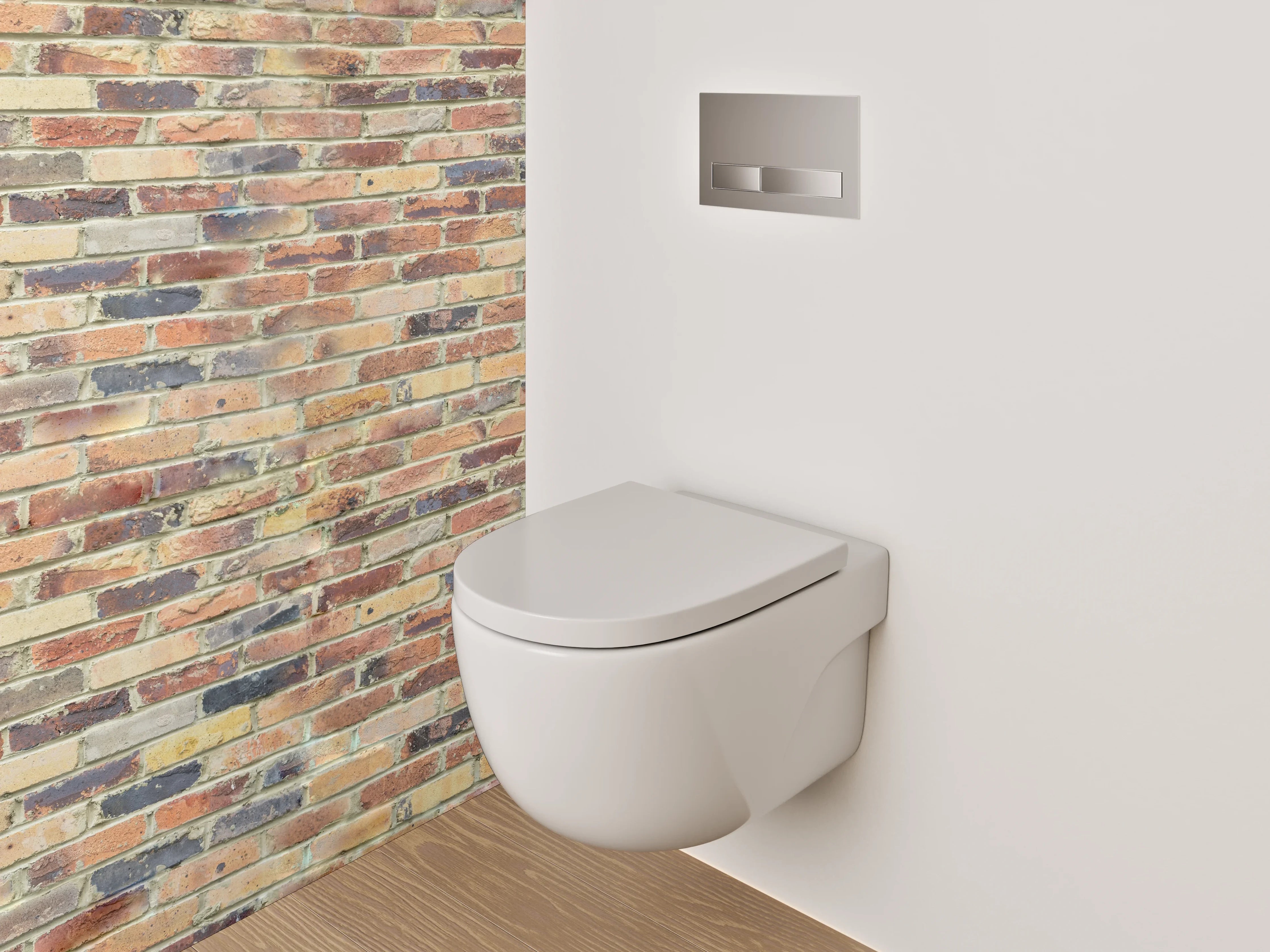 WC-Rückwand - Backstein Wand Optik Rotbraun