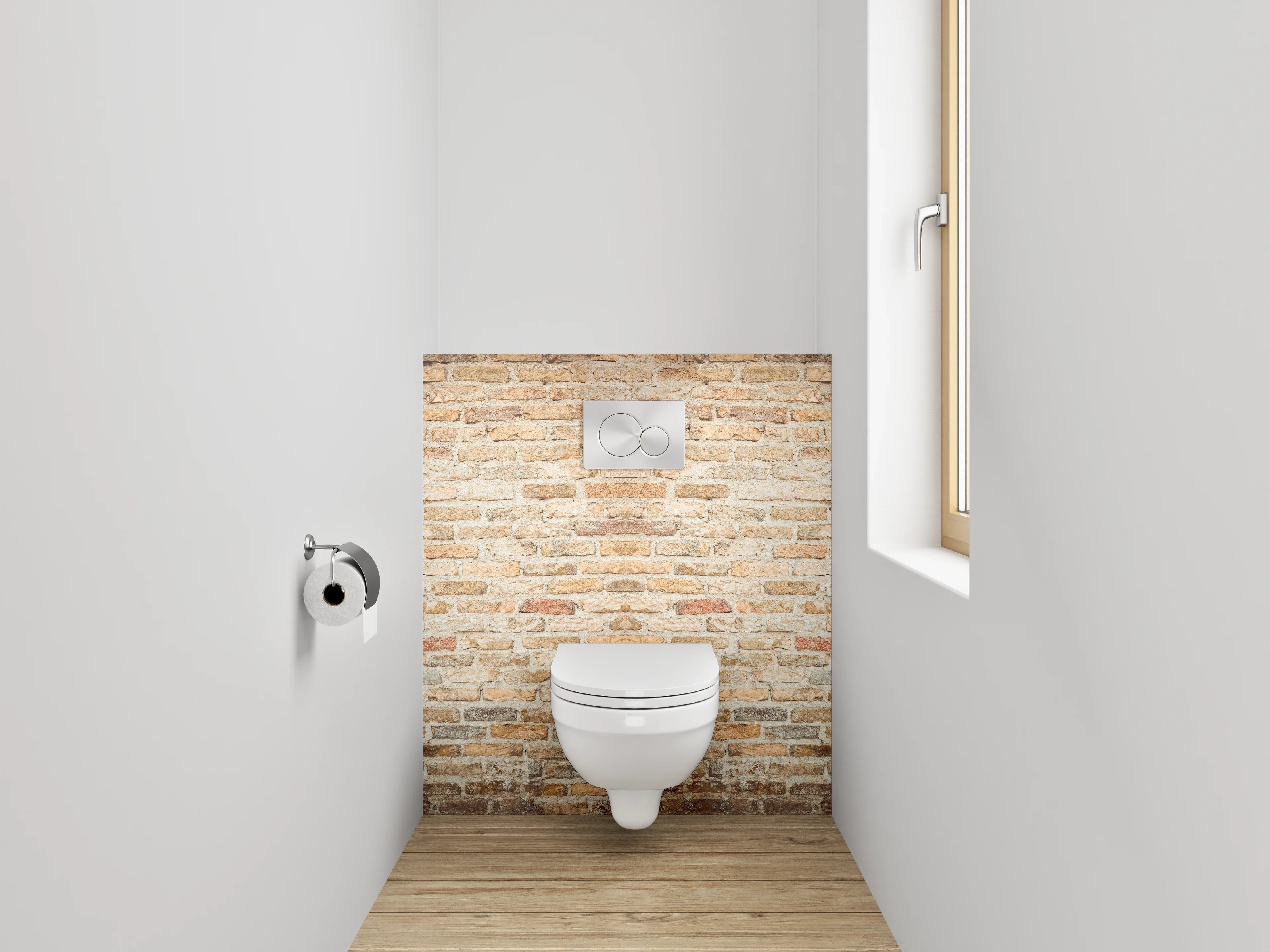WC-Rückwand - Backstein Wandoptik rustikal