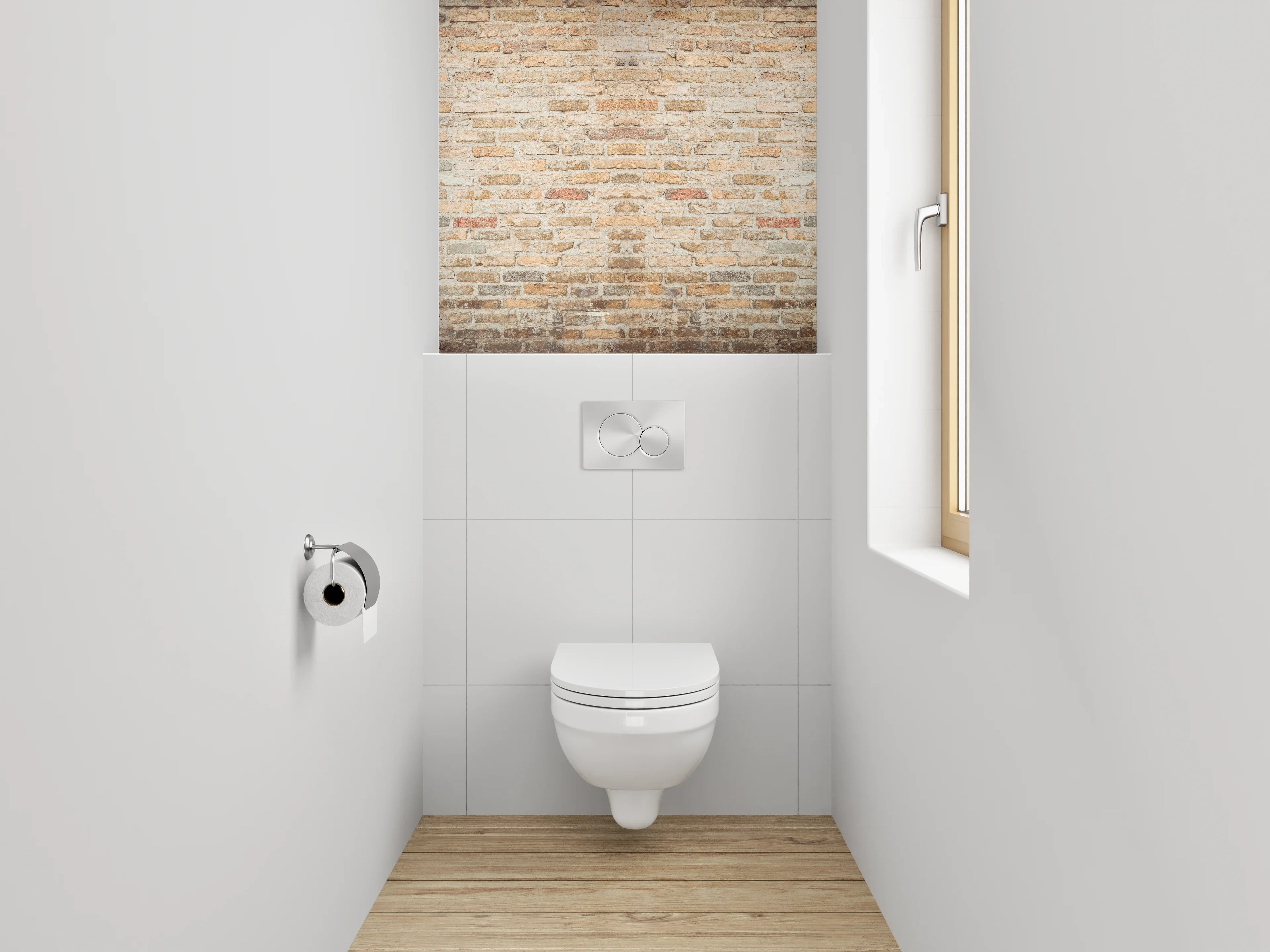 WC-Rückwand - Backstein Wandoptik rustikal