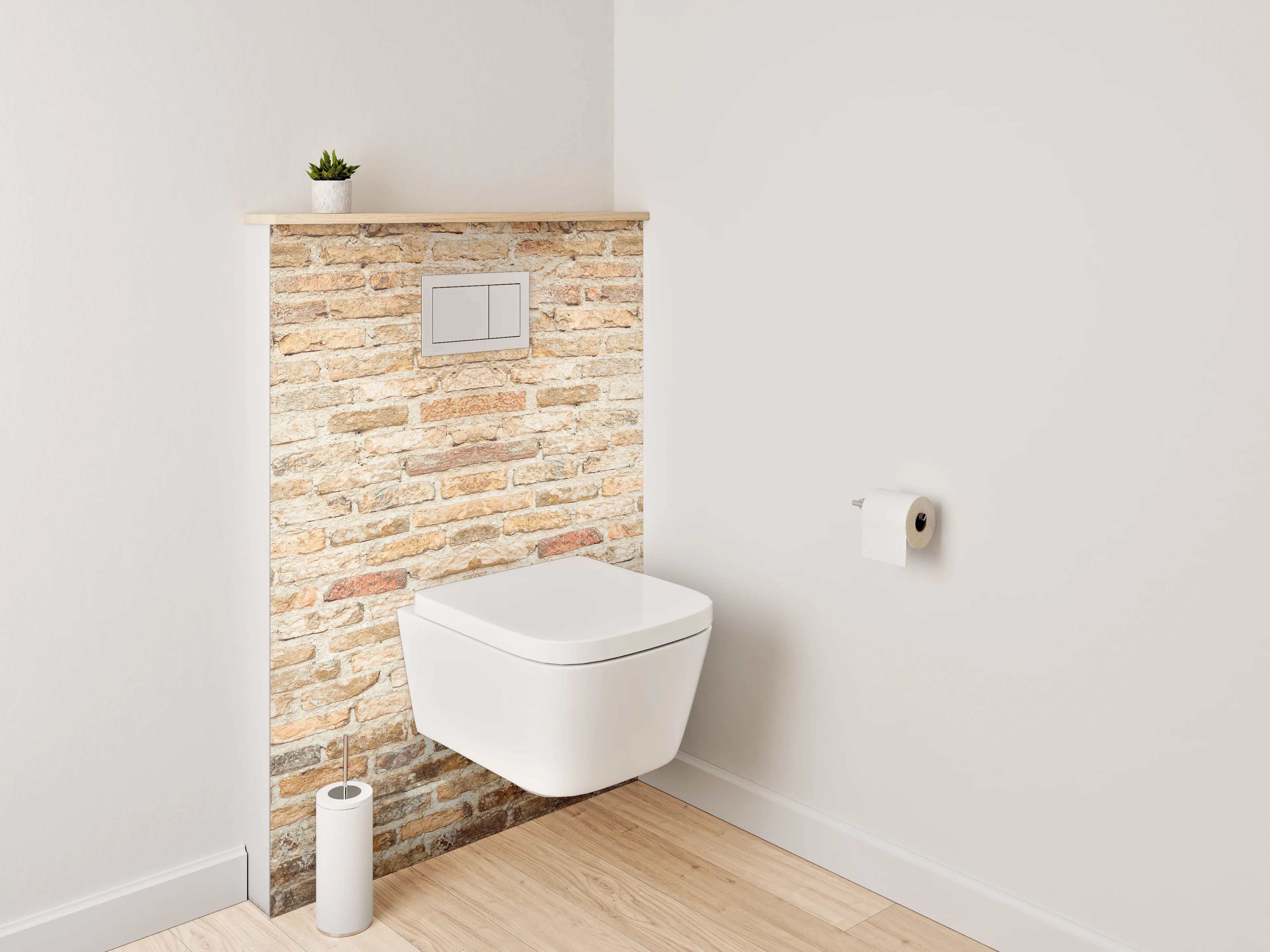 WC-Rückwand - Backstein Wandoptik rustikal