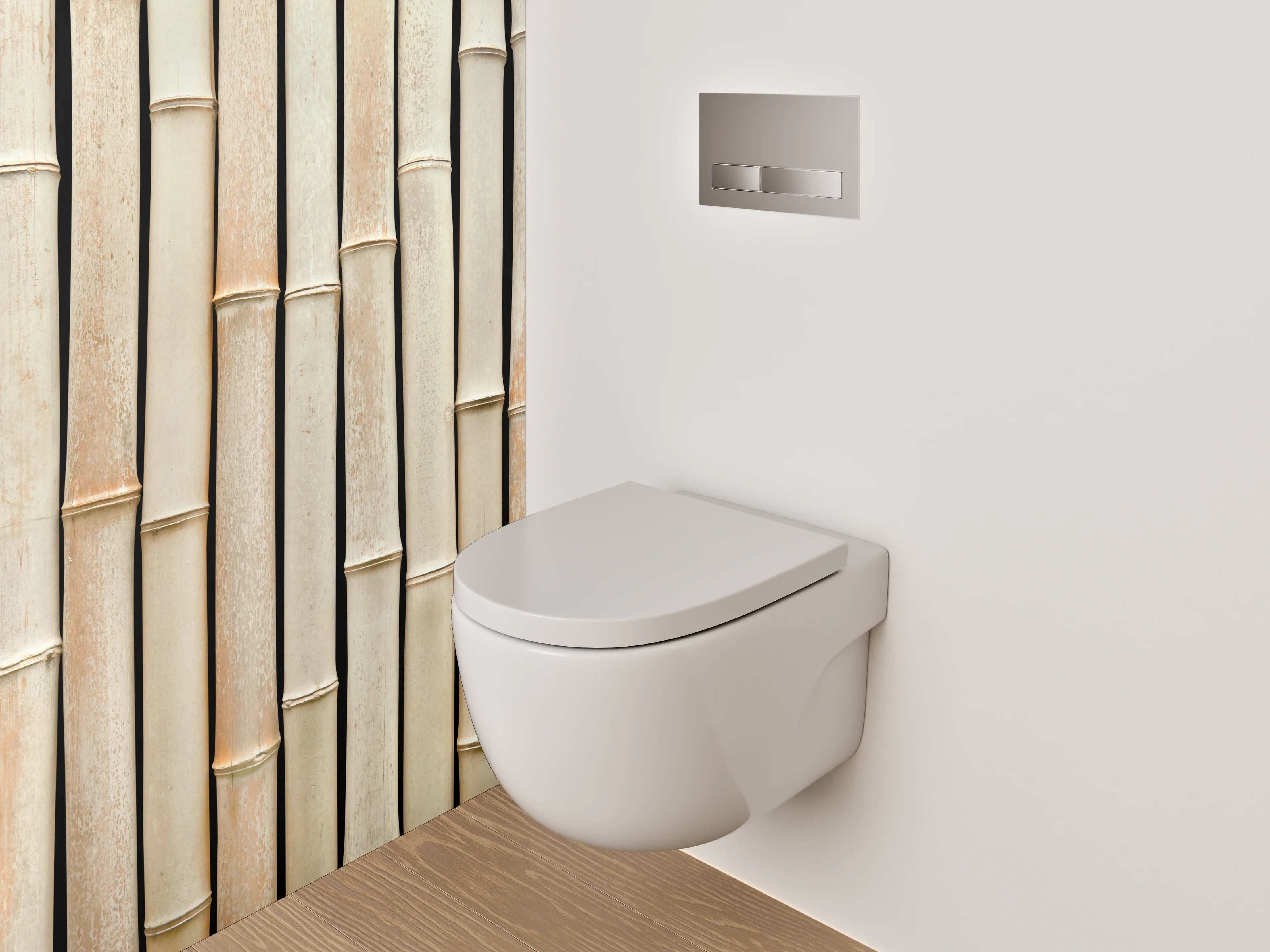 WC-Rückwand - Bambus Optik Beige Natur