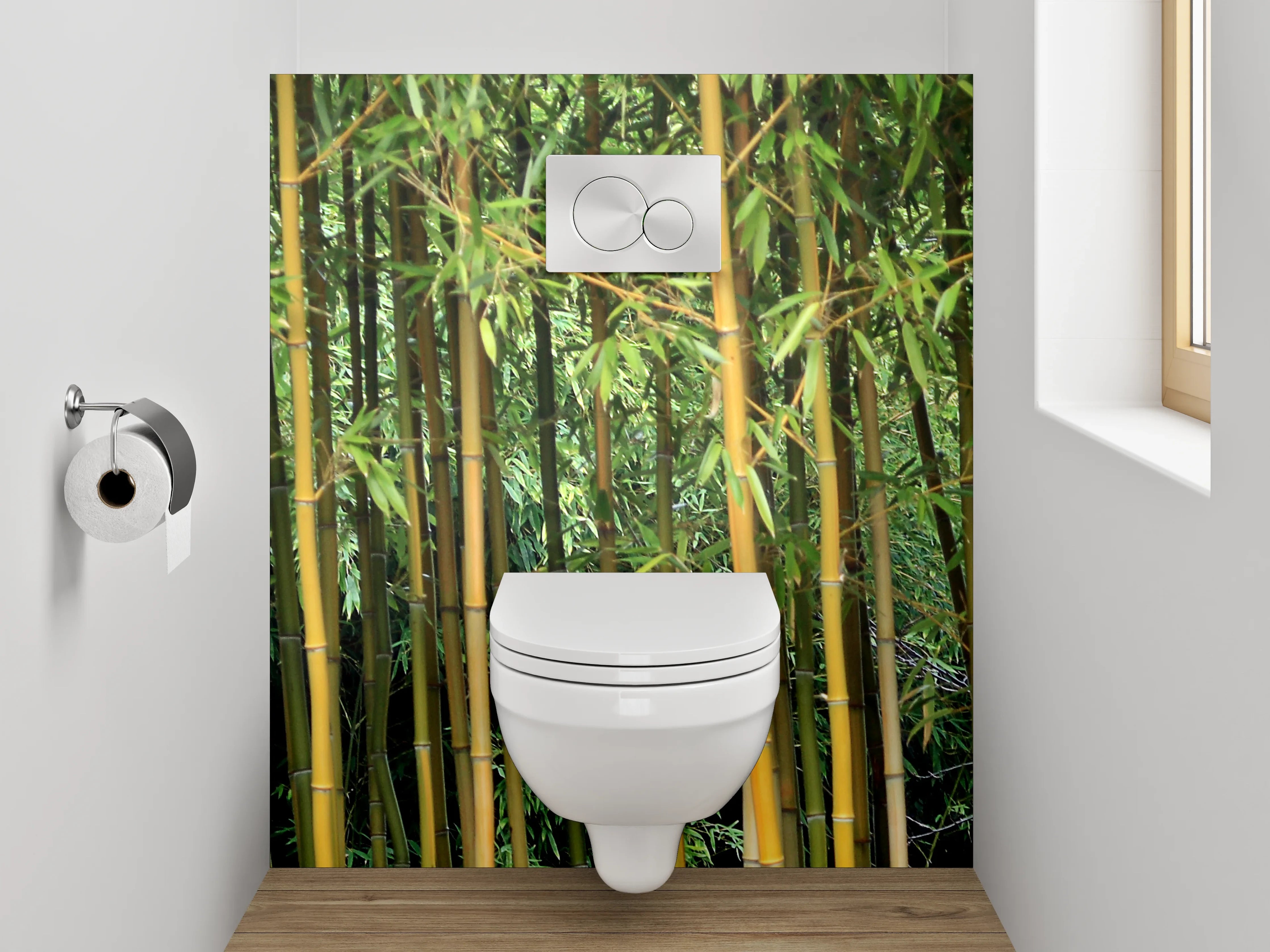 WC-Rückwand - Bambuswald Naturmotiv Panorama