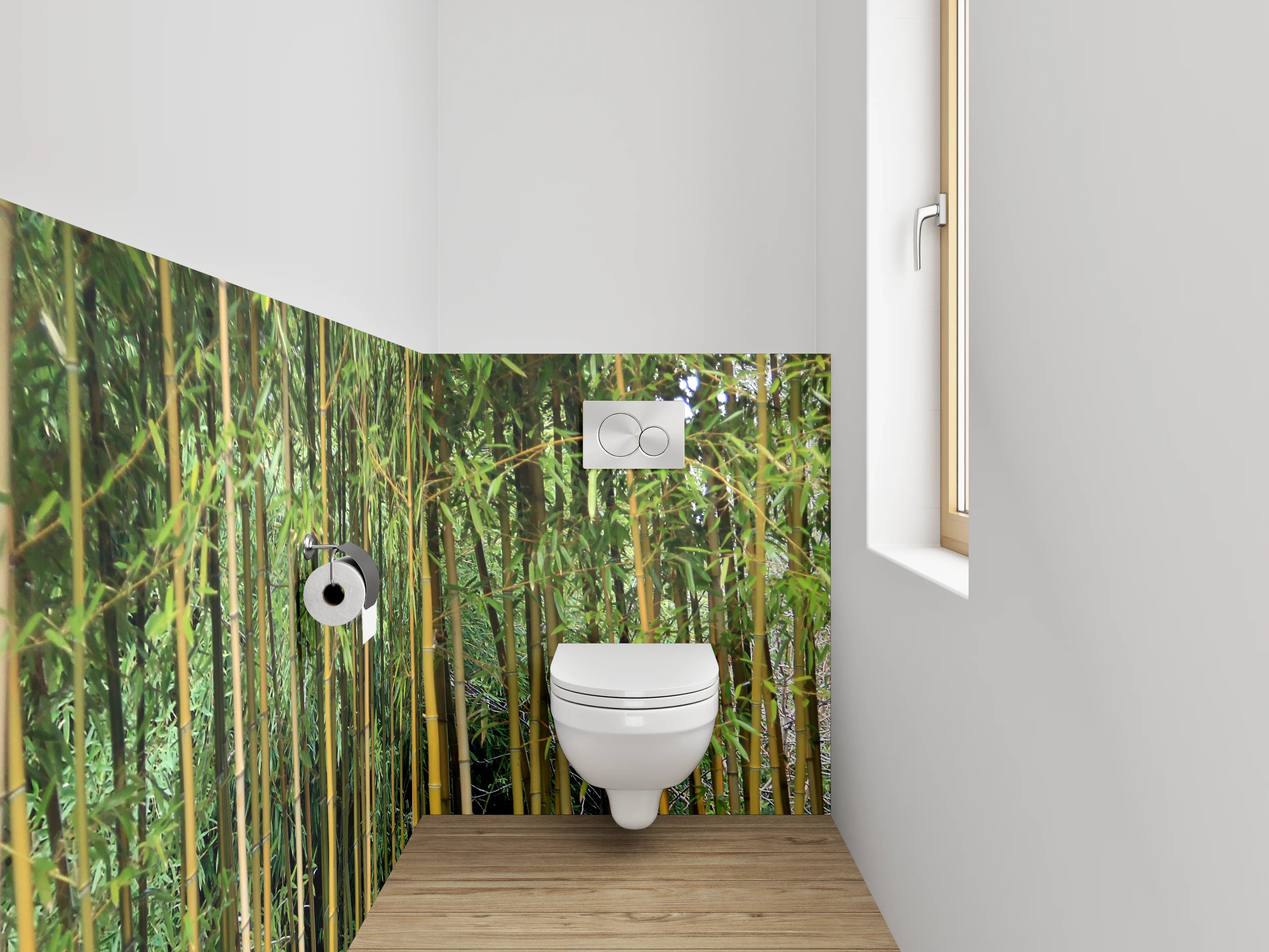 WC-Rückwand - Bambuswald Naturmotiv Panorama