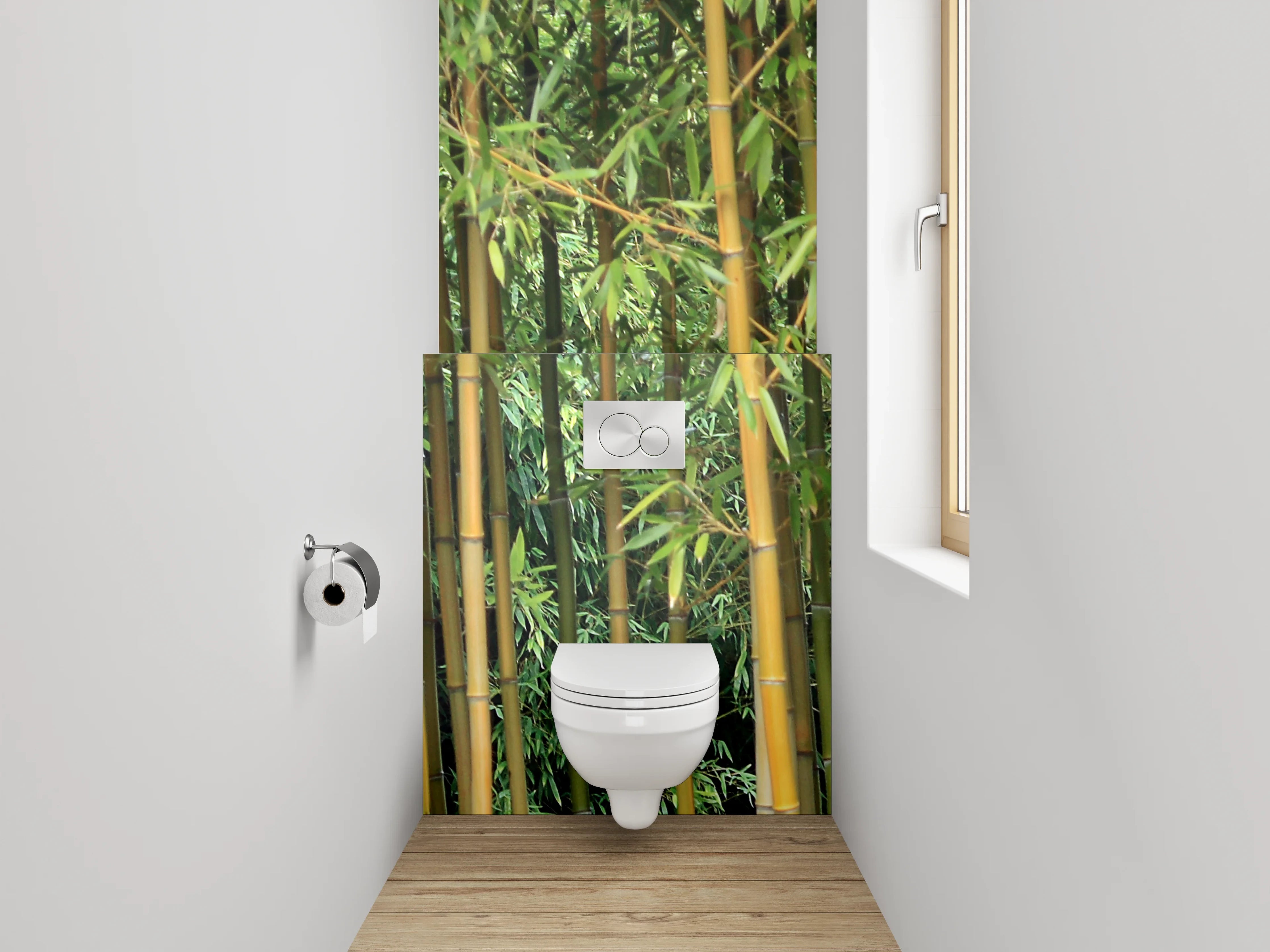 WC-Rückwand - Bambuswald Naturmotiv Panorama