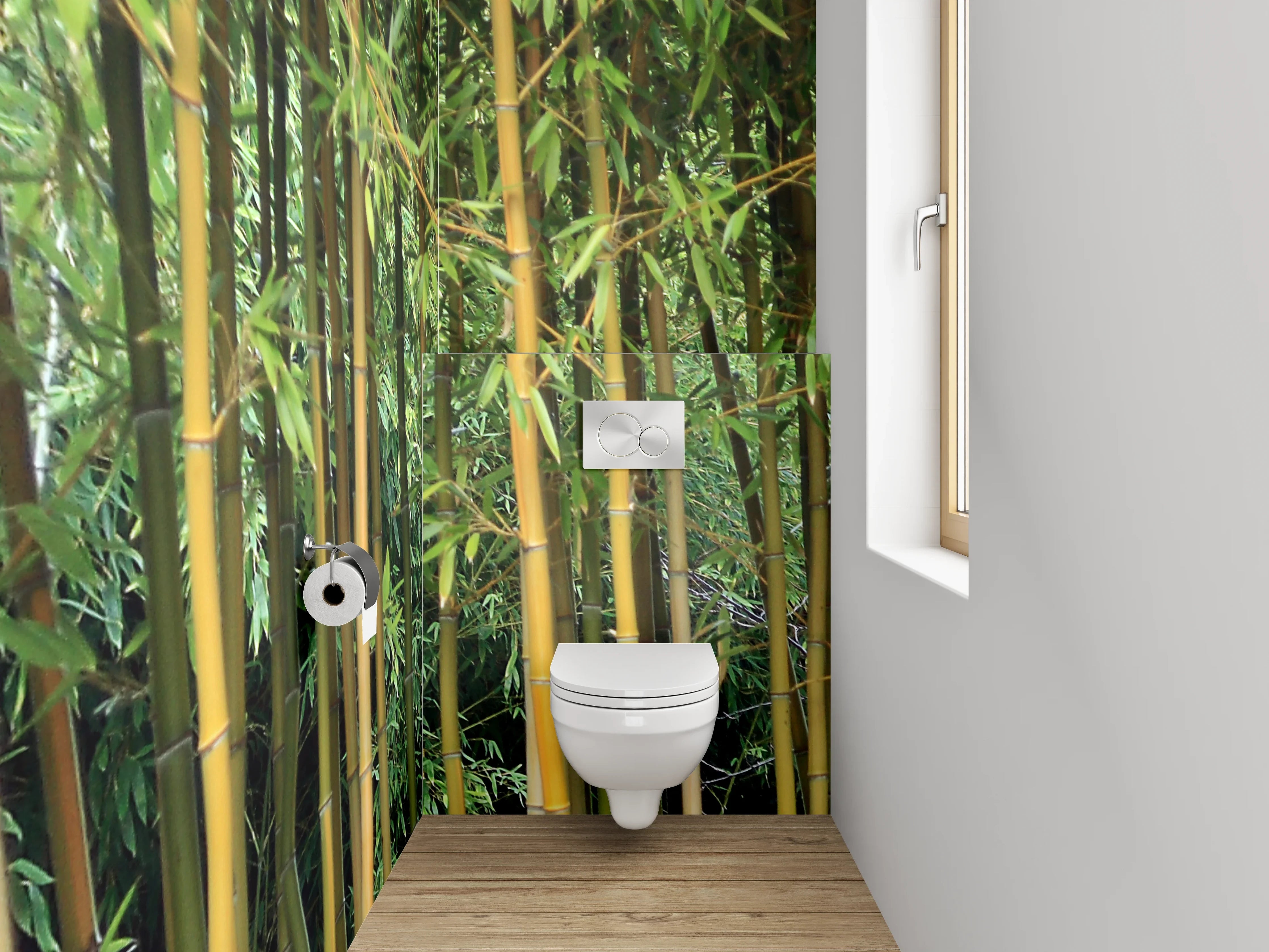 WC-Rückwand - Bambuswald Naturmotiv Panorama