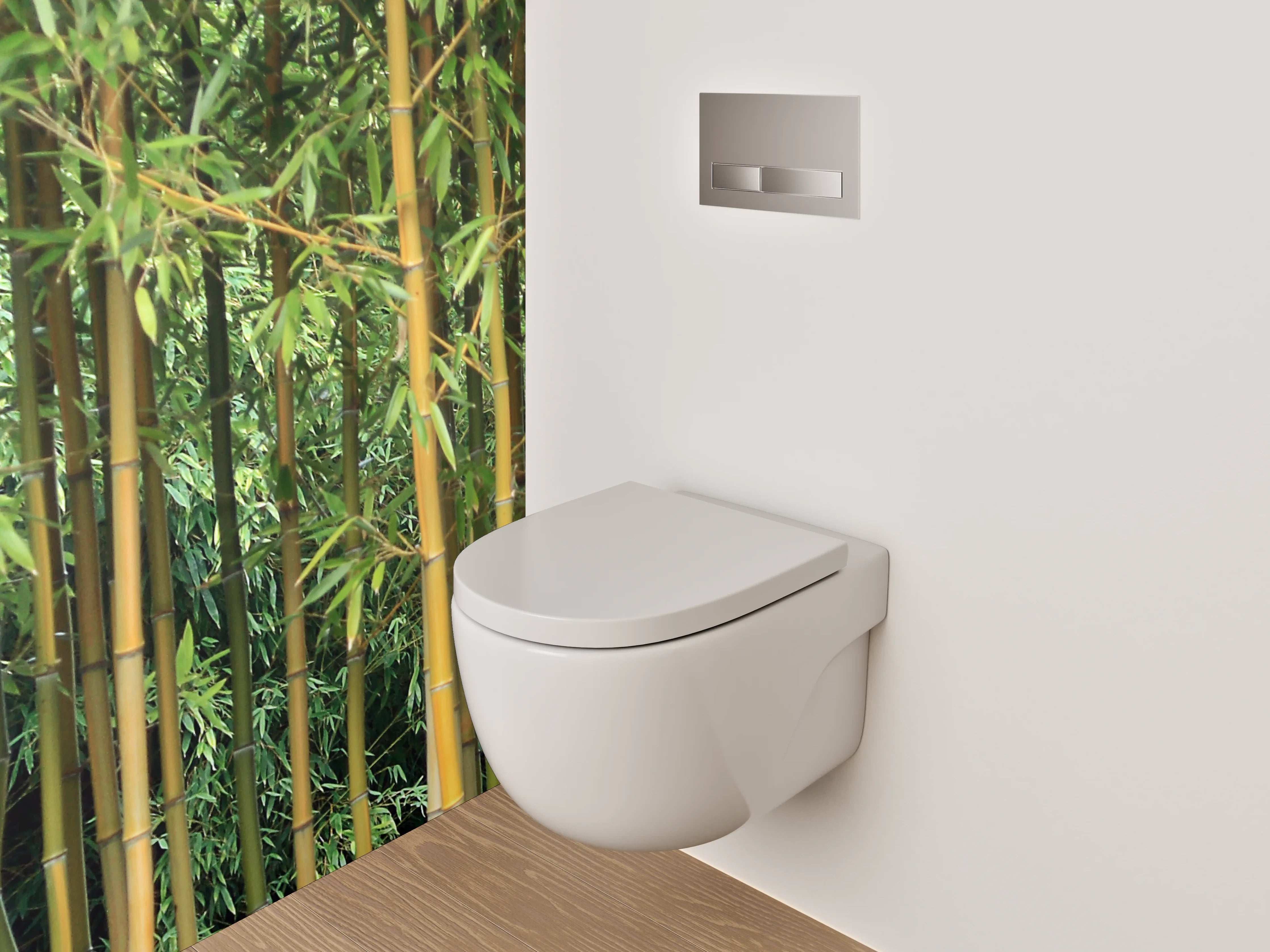 WC-Rückwand - Bambuswald Naturmotiv Panorama