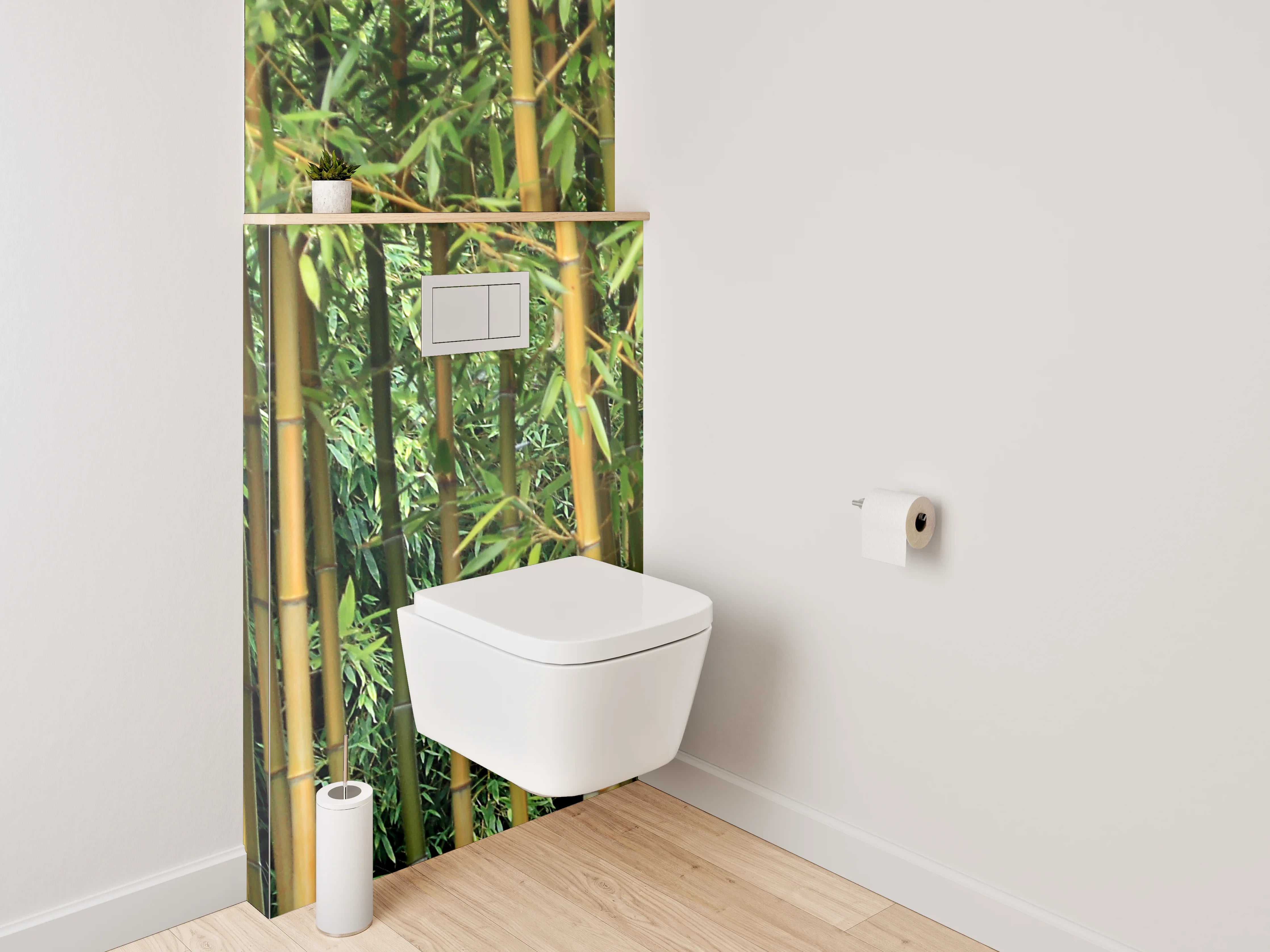 WC-Rückwand - Bambuswald Naturmotiv Panorama