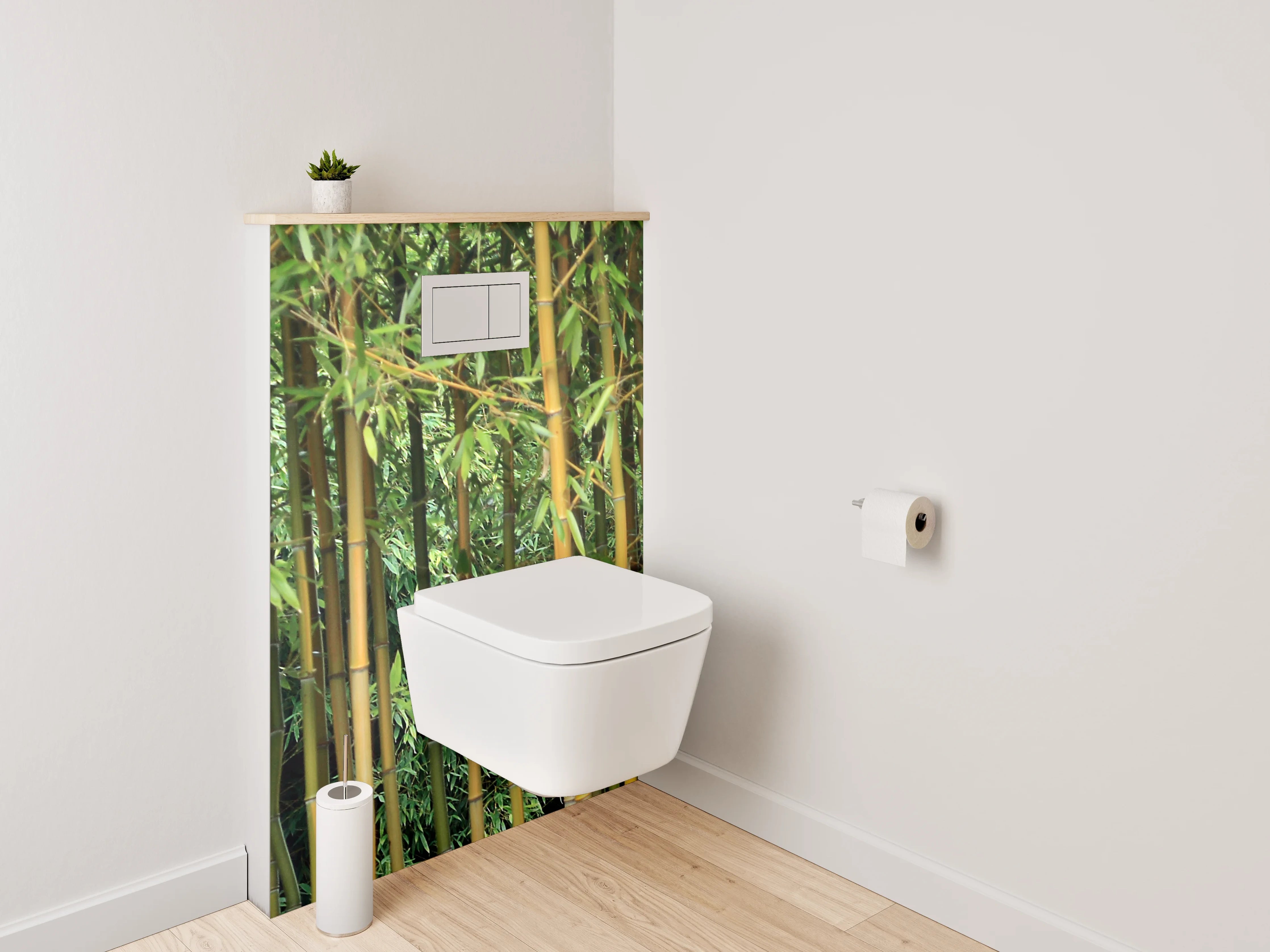 WC-Rückwand - Bambuswald Naturmotiv Panorama
