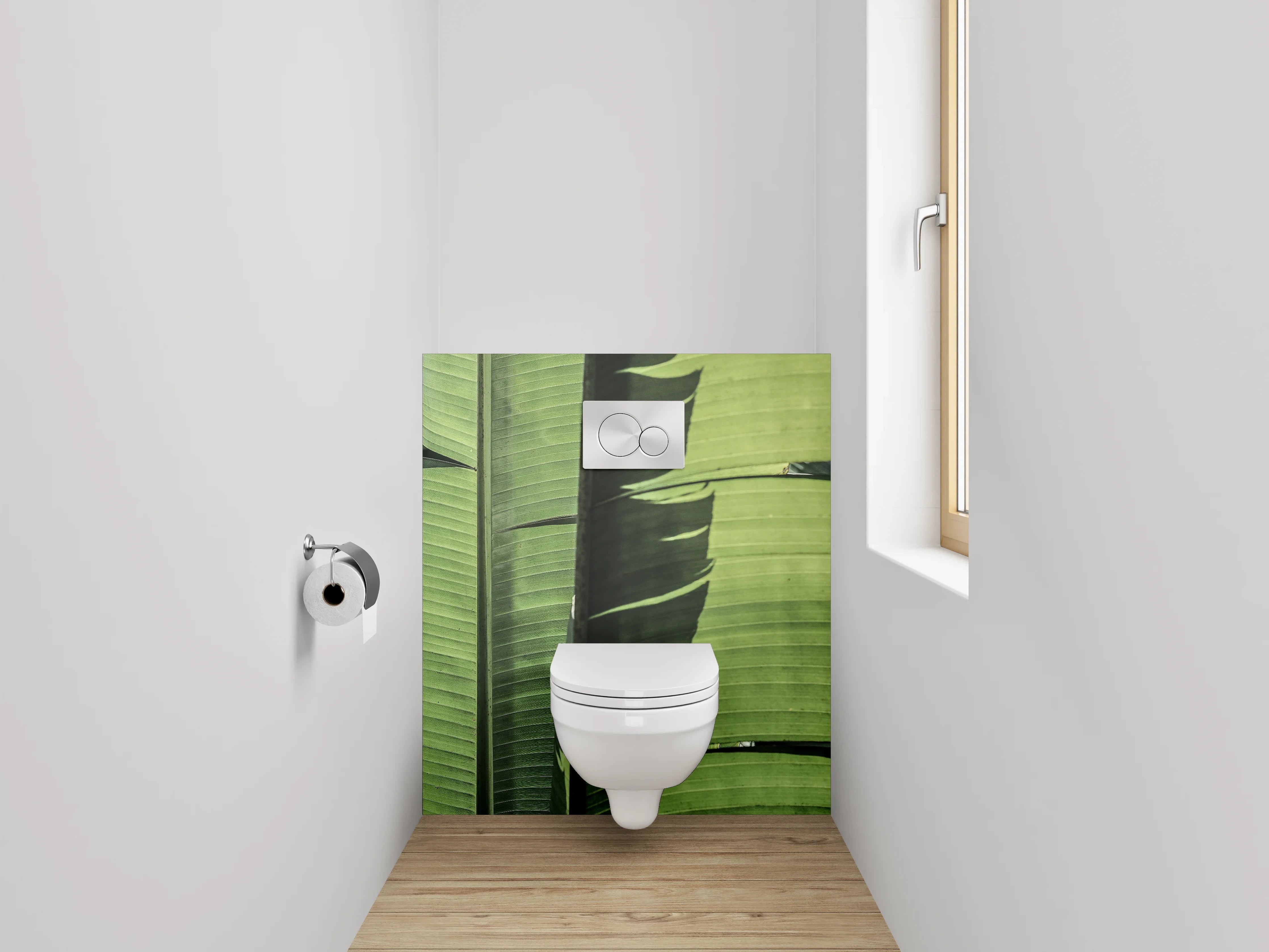 WC-Rückwand - Bananenblatt Nahaufnahme grün tropisch