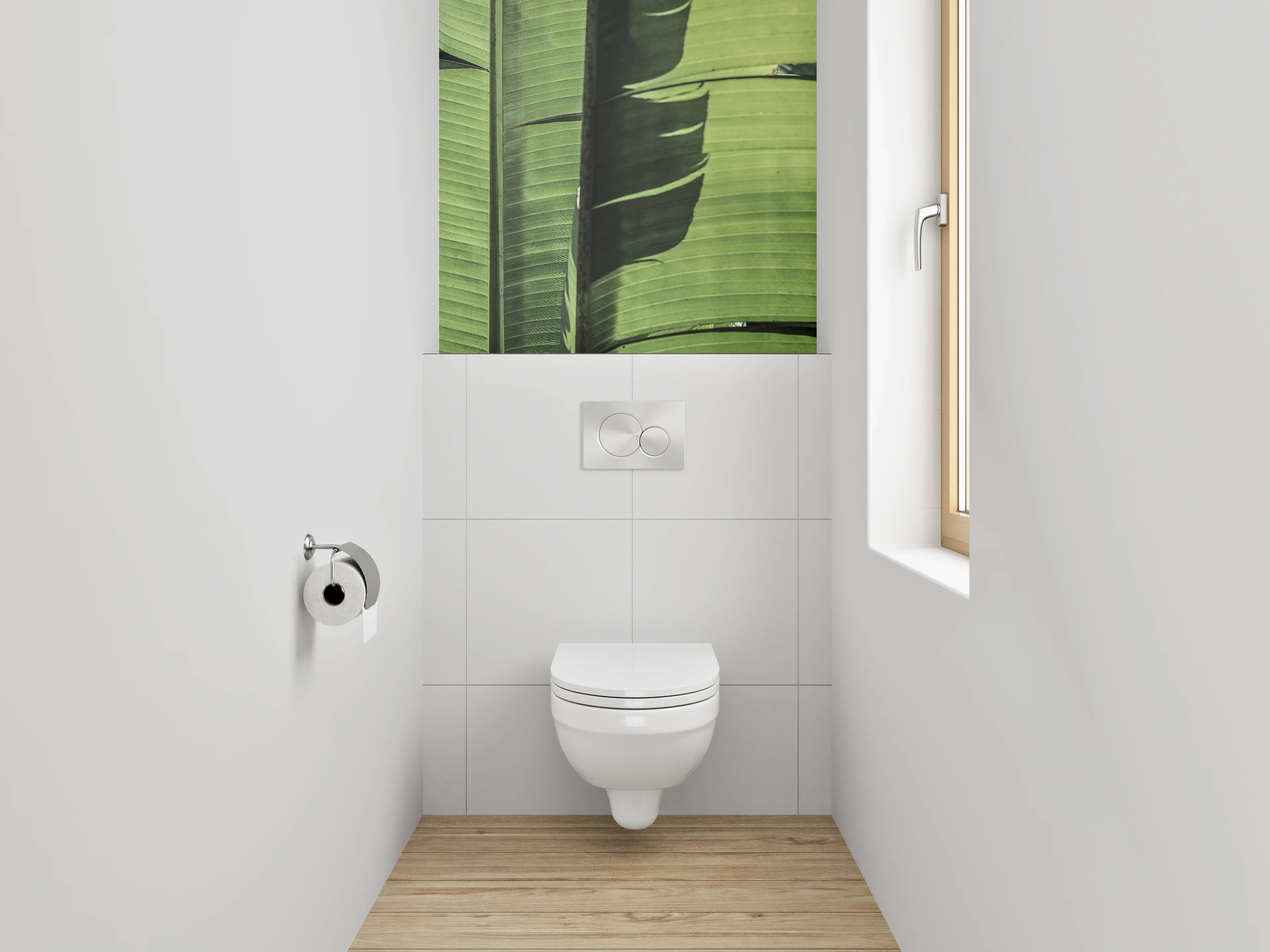 WC-Rückwand - Bananenblatt Nahaufnahme grün tropisch