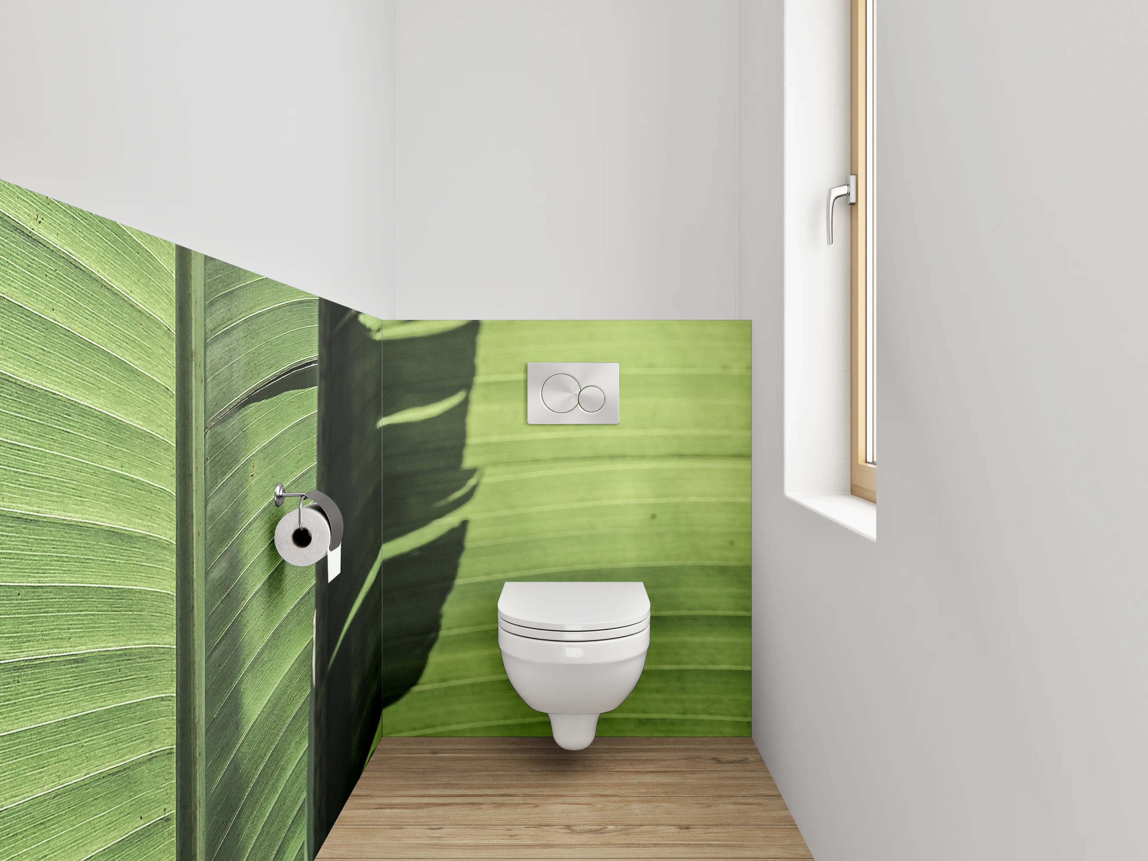 WC-Rückwand - Bananenblatt Nahaufnahme grün tropisch