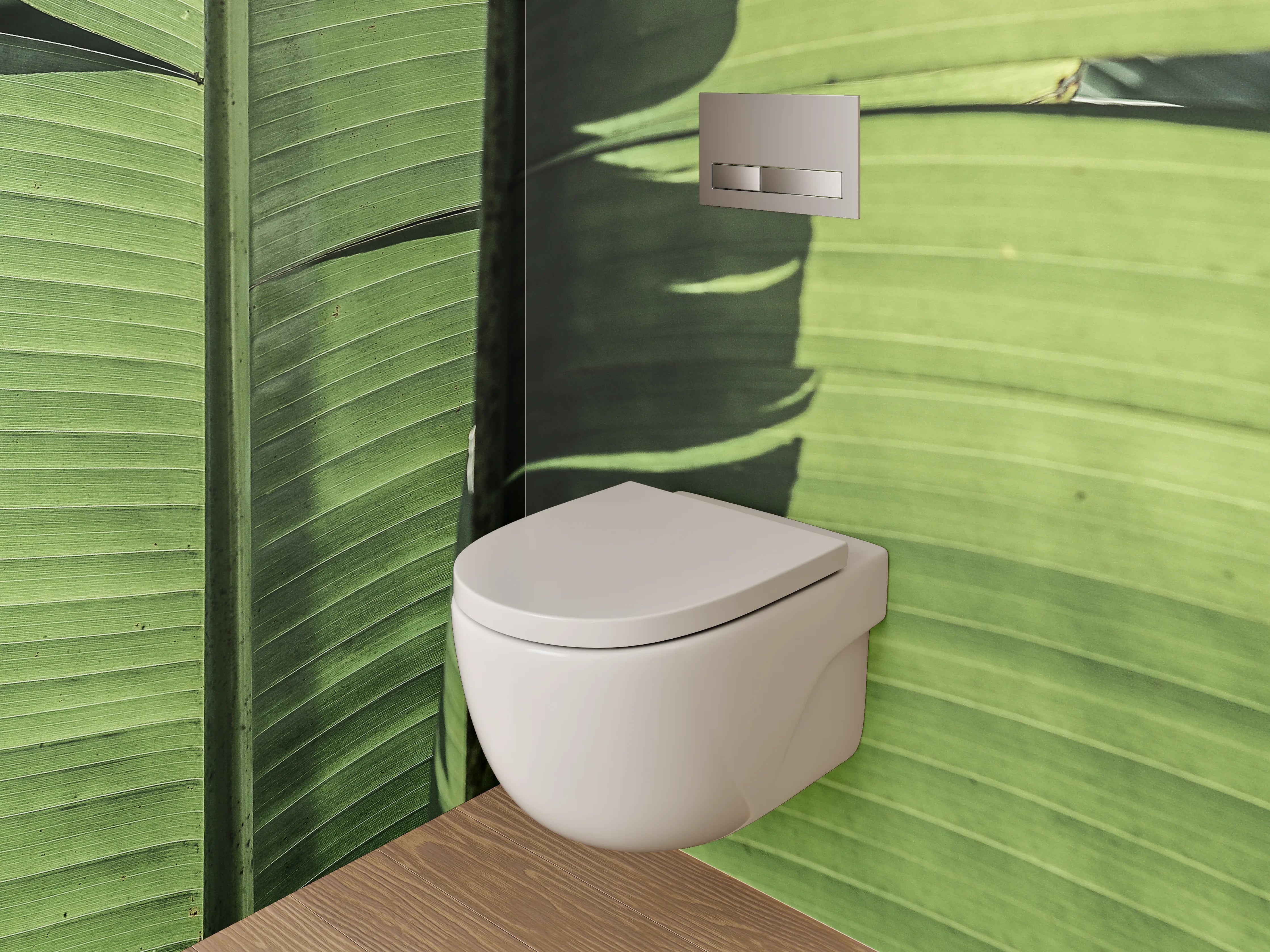 WC-Rückwand - Bananenblatt Nahaufnahme grün tropisch