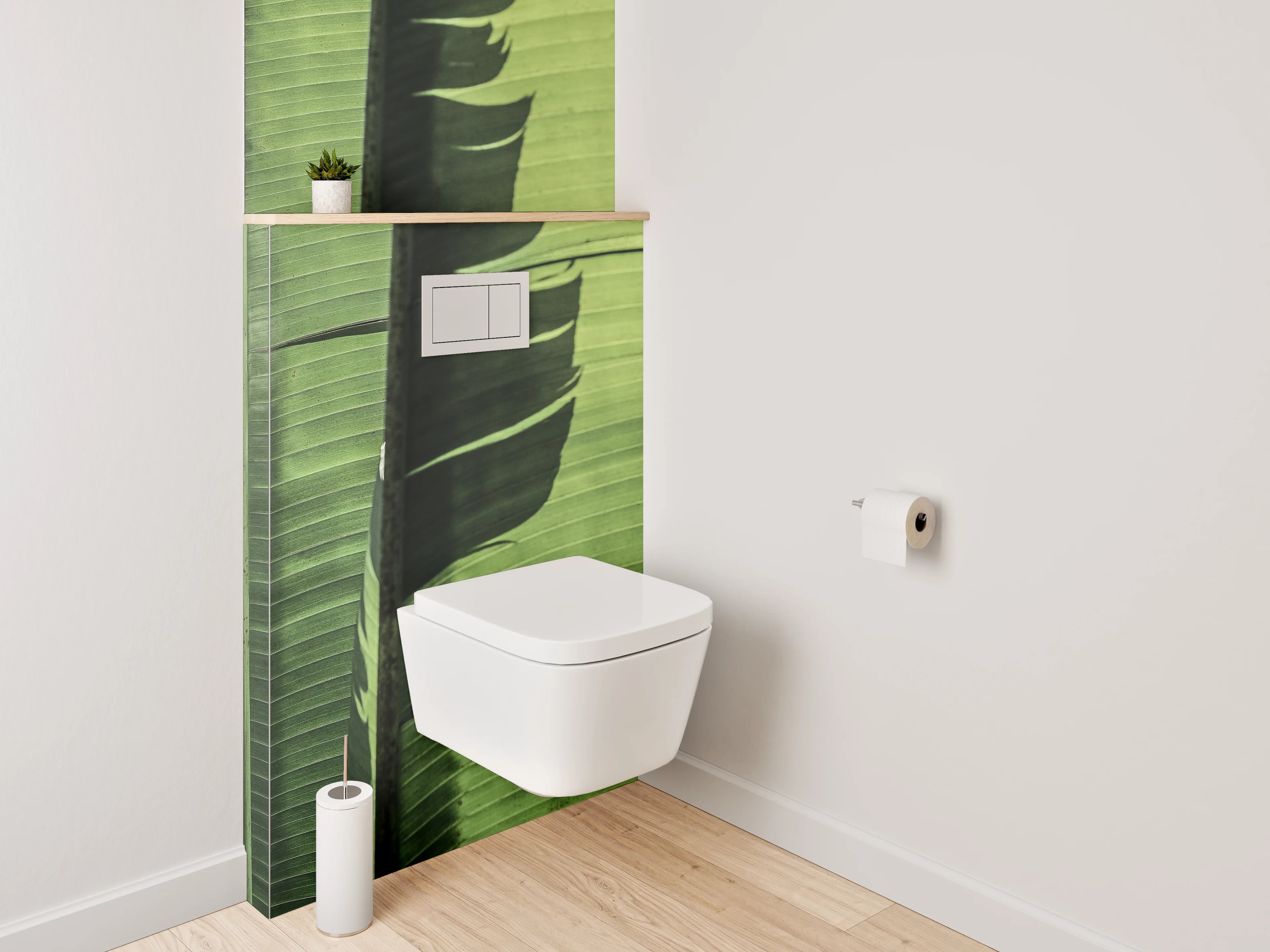 WC-Rückwand - Bananenblatt Nahaufnahme grün tropisch