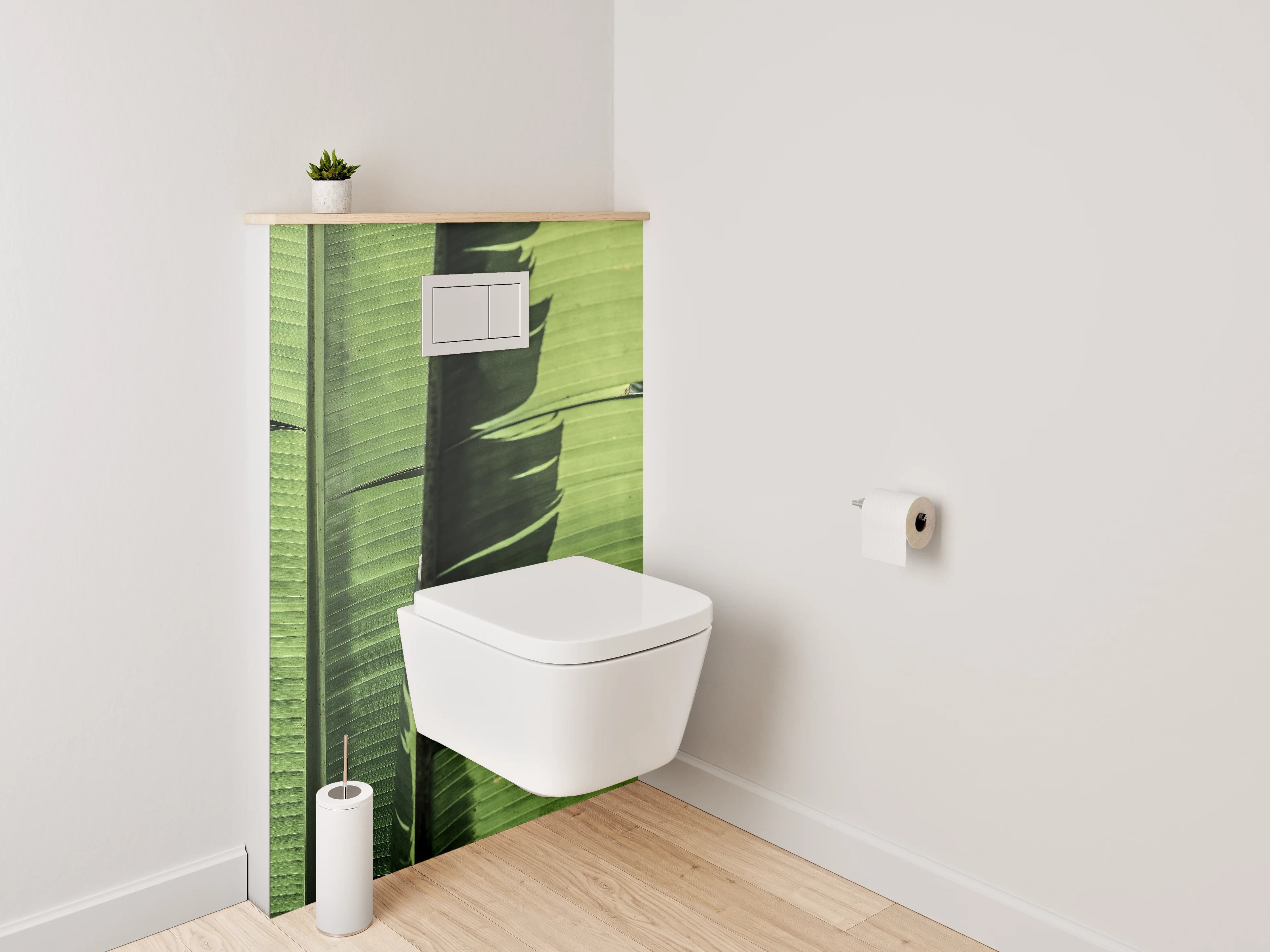WC-Rückwand - Bananenblatt Nahaufnahme grün tropisch