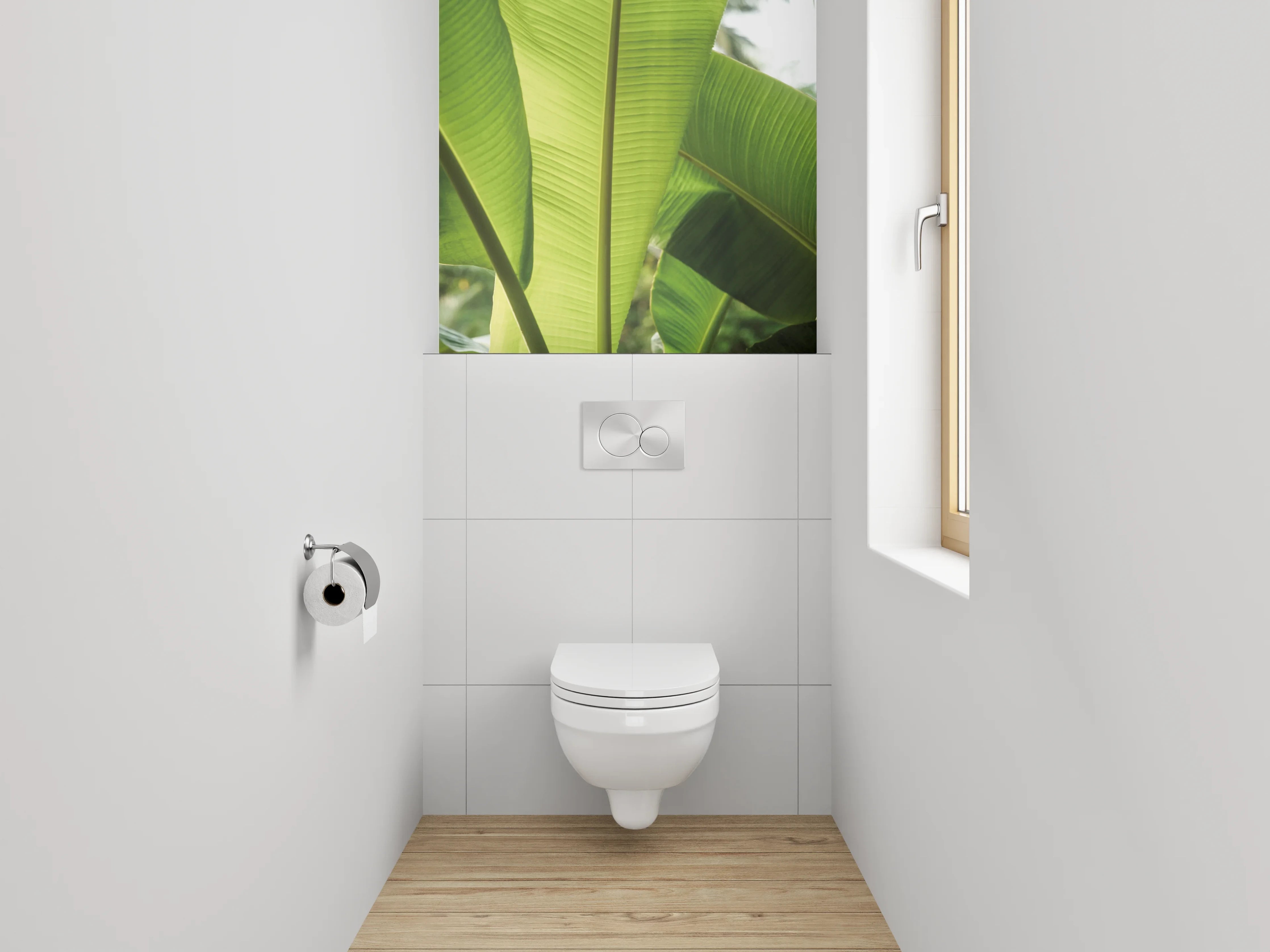 WC-Rückwand - Bananenblatt Natur Dschungel Grün