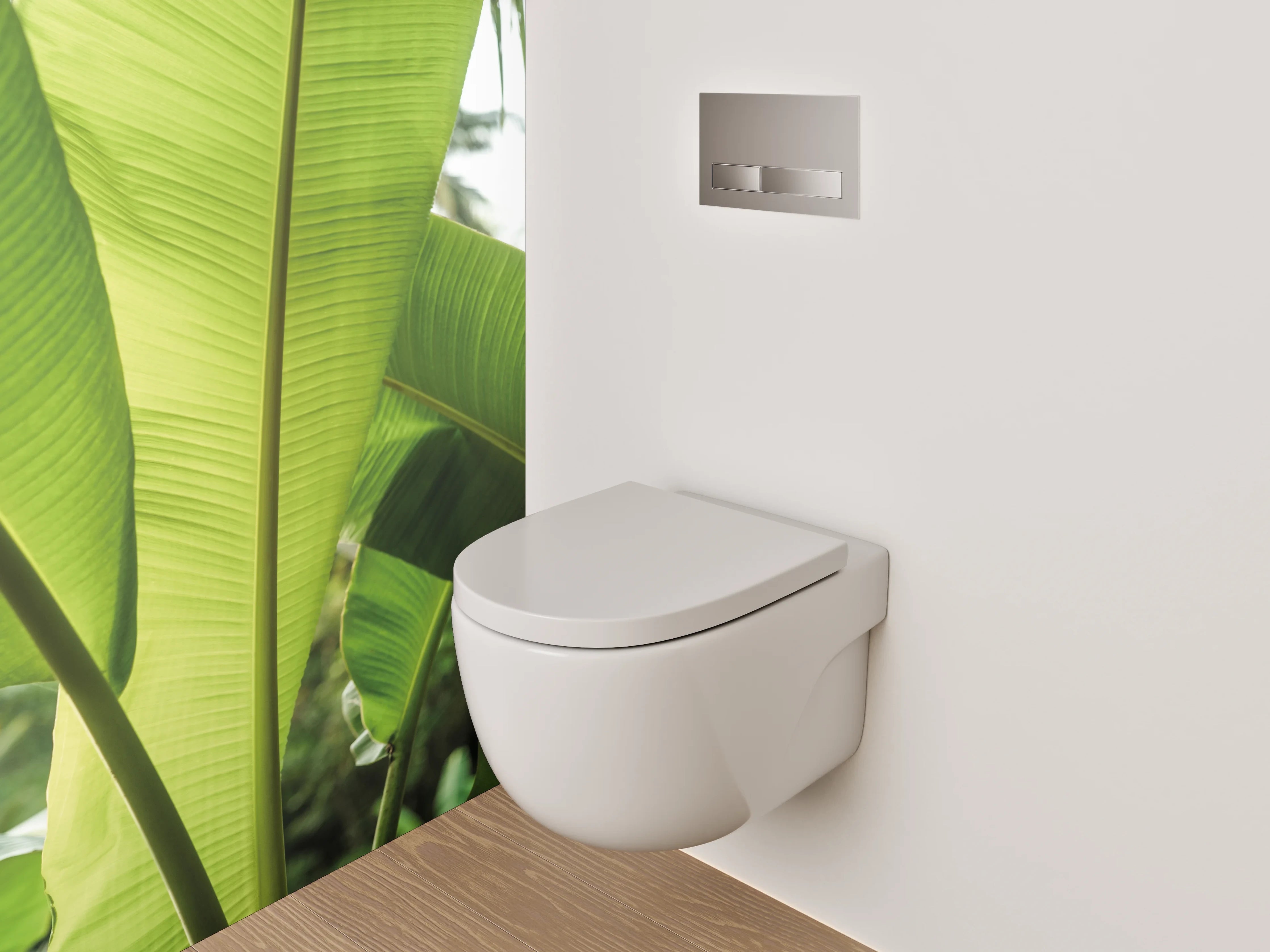 WC-Rückwand - Bananenblatt Natur Dschungel Grün