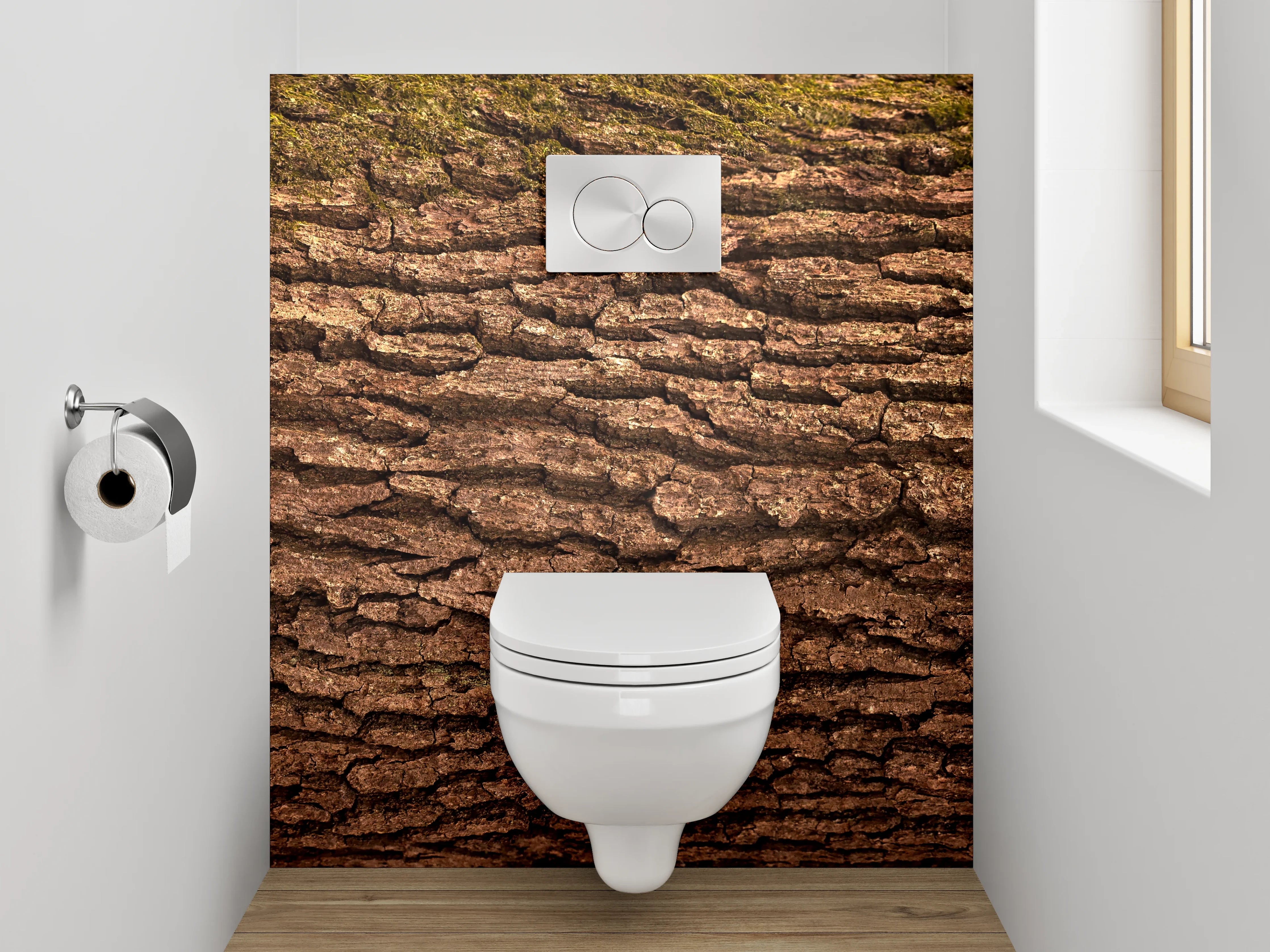 WC-Rückwand - Baumrinde Nahaufnahme – Natur pur