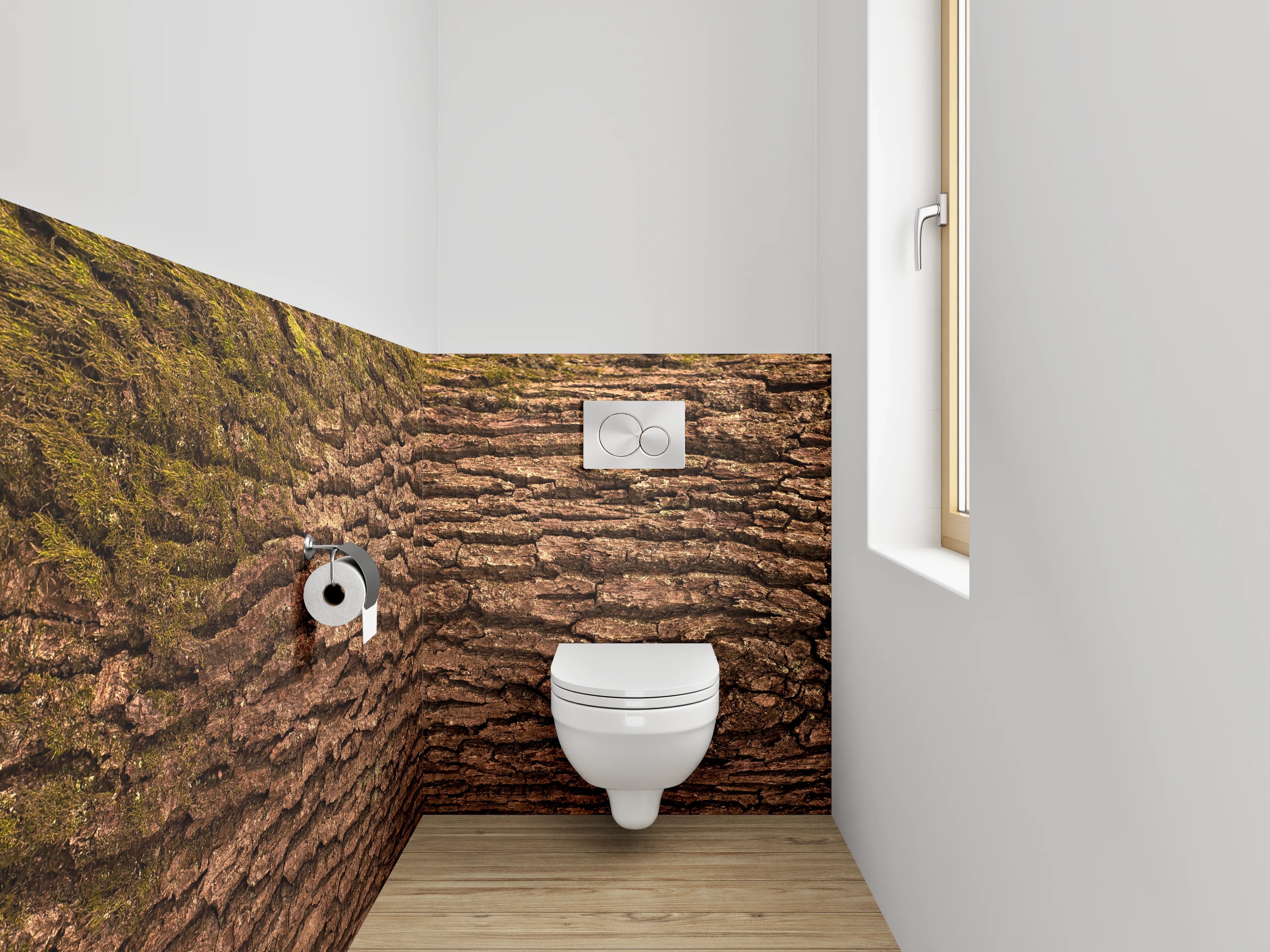 WC-Rückwand - Baumrinde Nahaufnahme – Natur pur