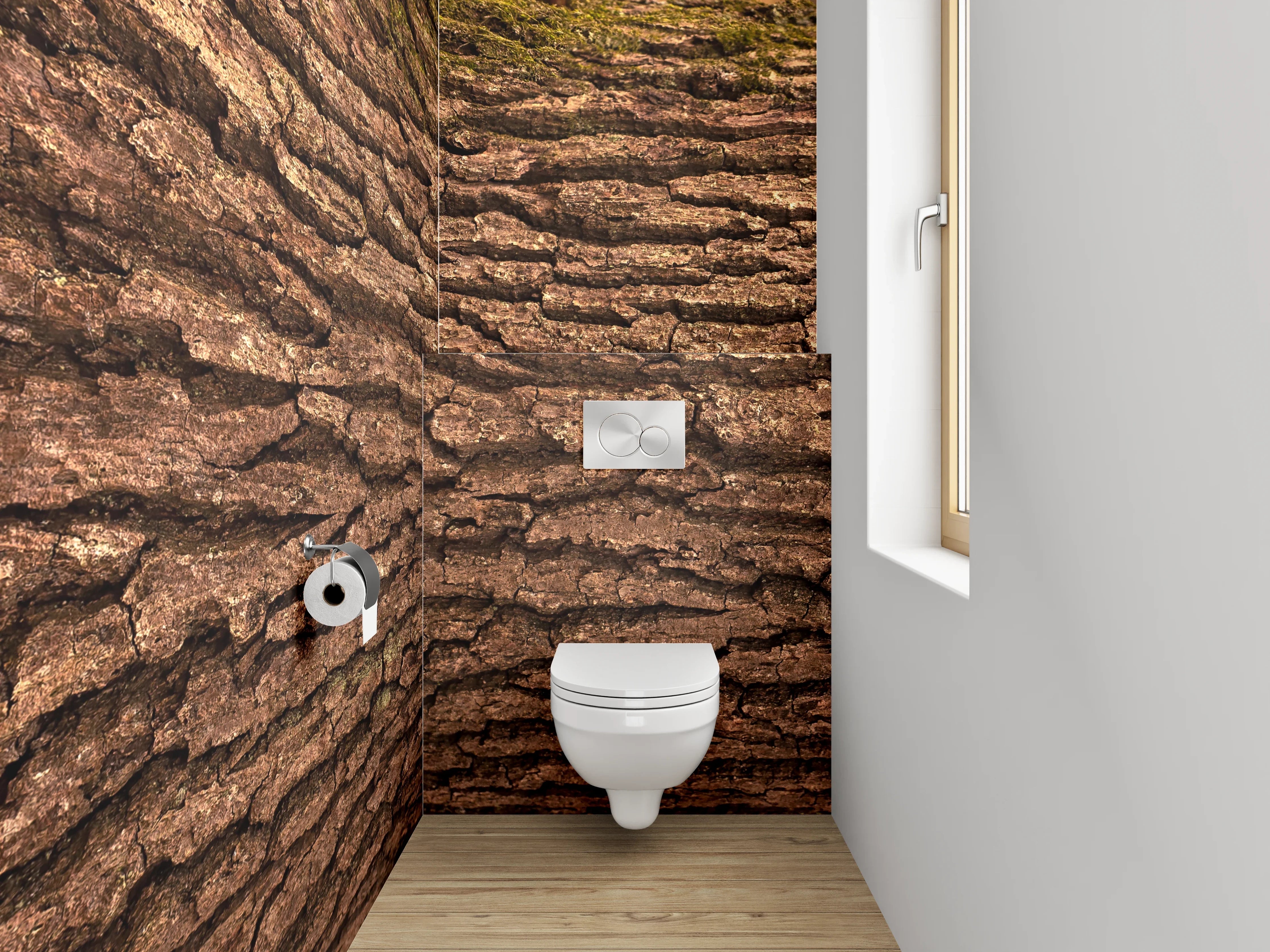 WC-Rückwand - Baumrinde Nahaufnahme – Natur pur