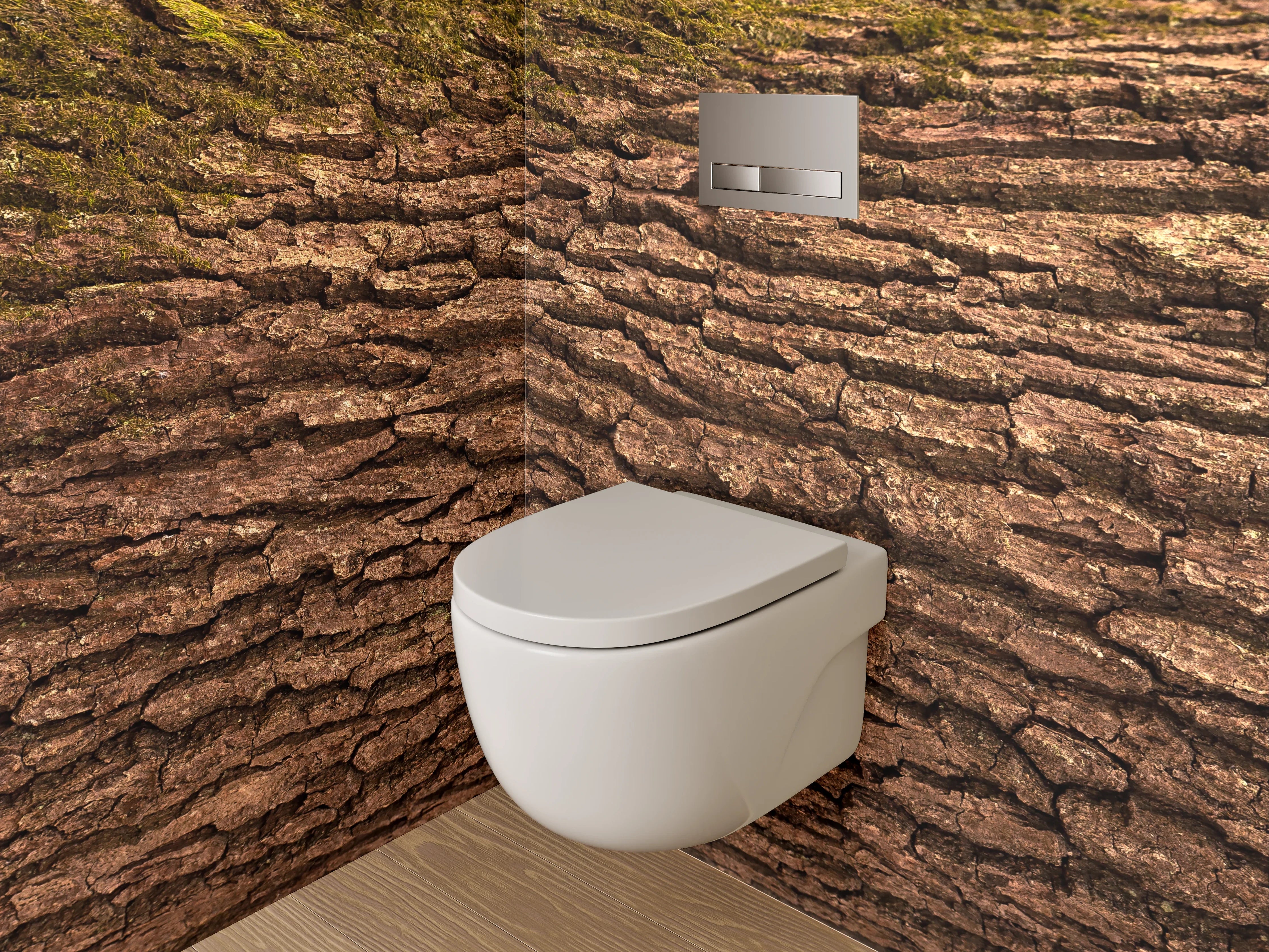 WC-Rückwand - Baumrinde Nahaufnahme – Natur pur