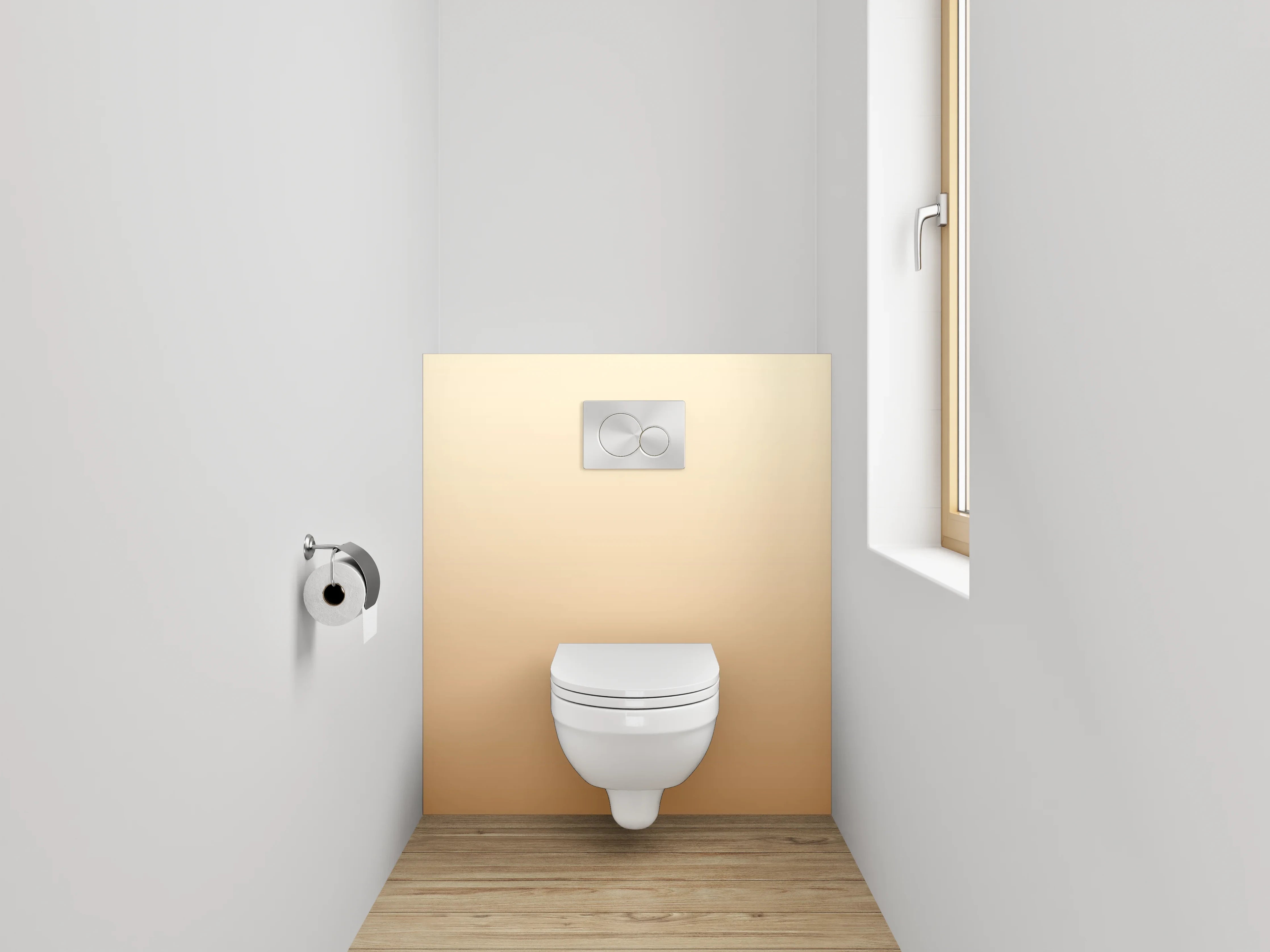 WC-Rückwand - Beige Farbverlauf modern