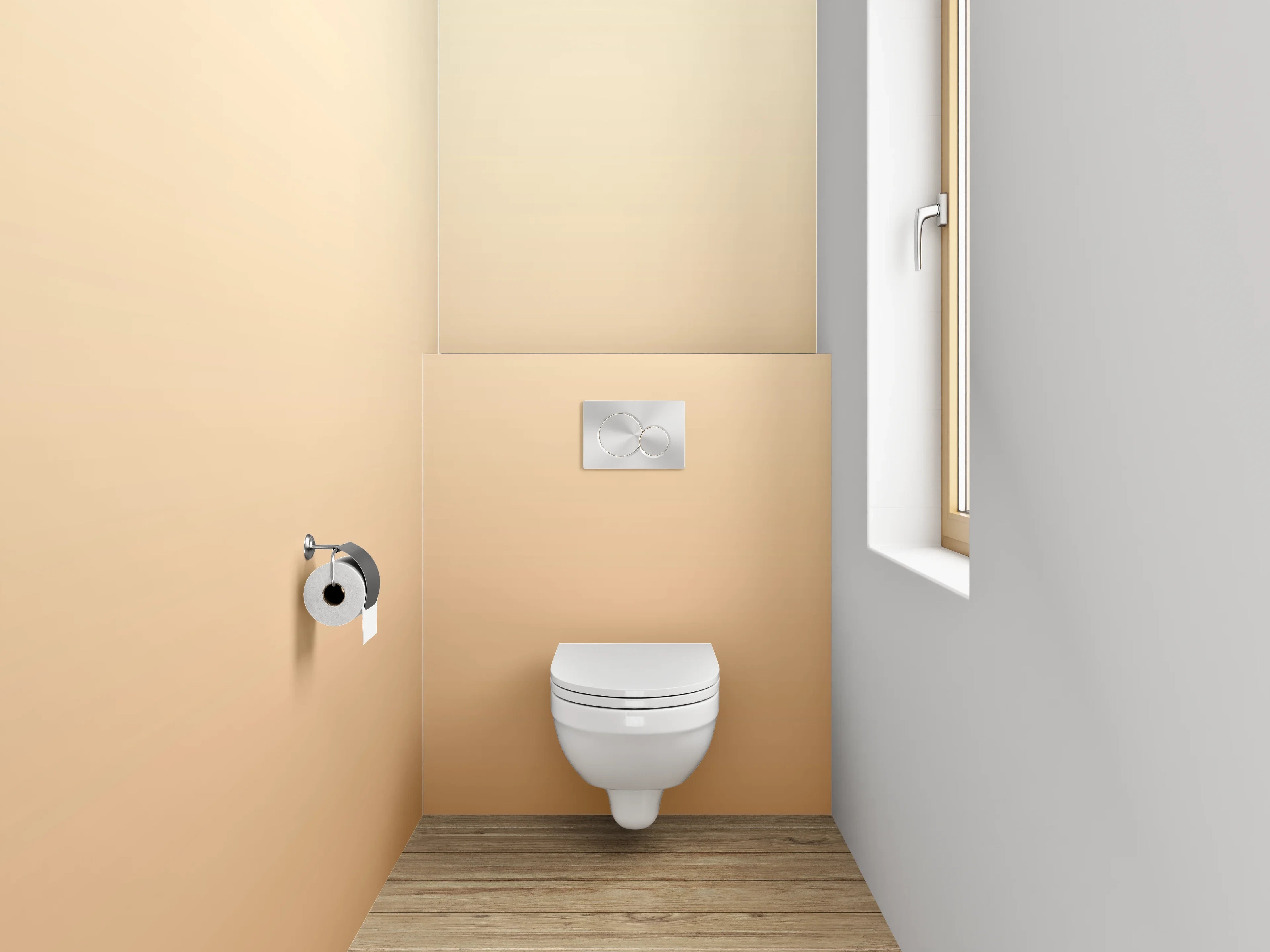 WC-Rückwand - Beige Farbverlauf modern