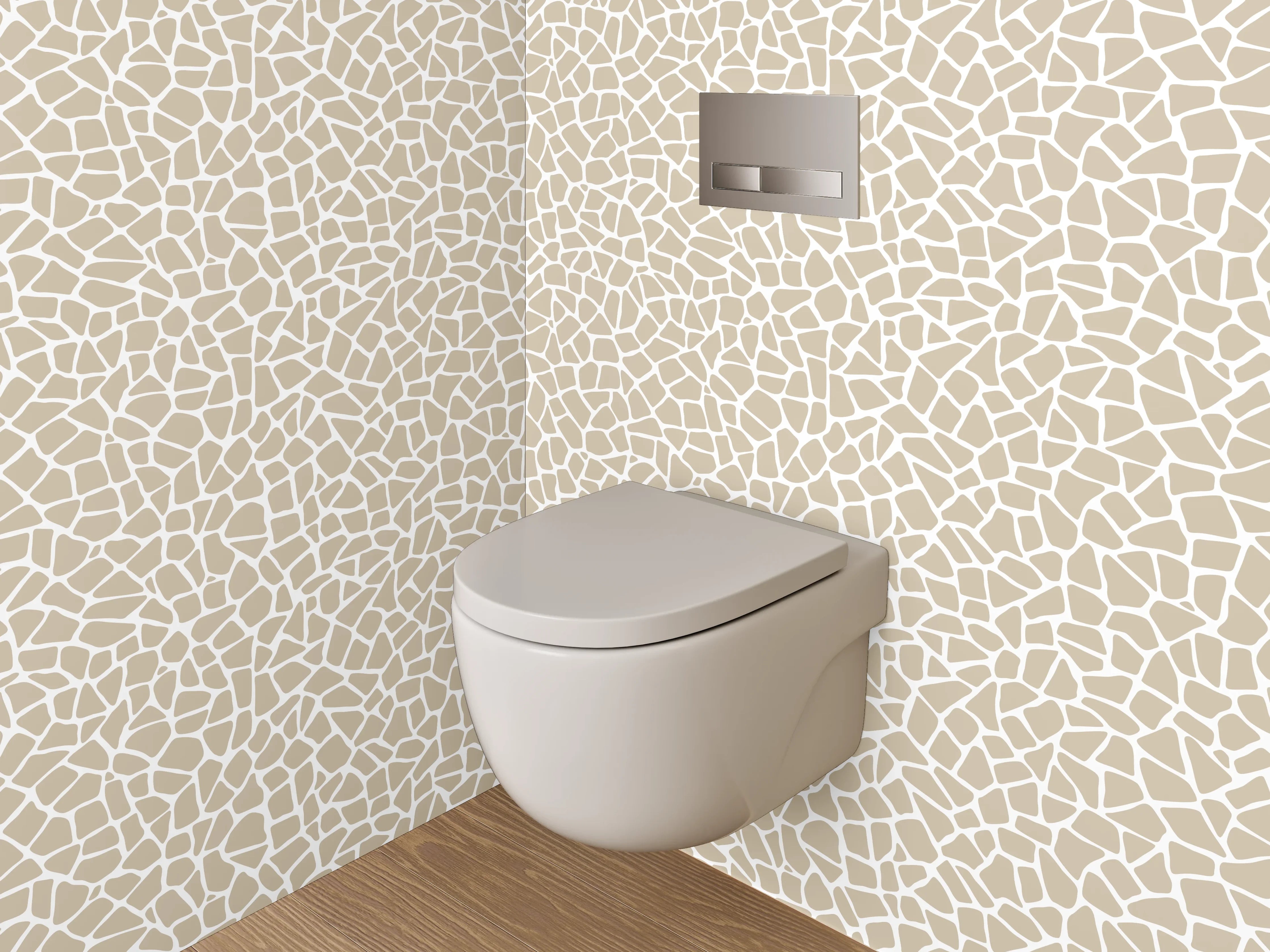 WC-Rückwand - Beige-Krakeledernachbildung mit feinen Rissen