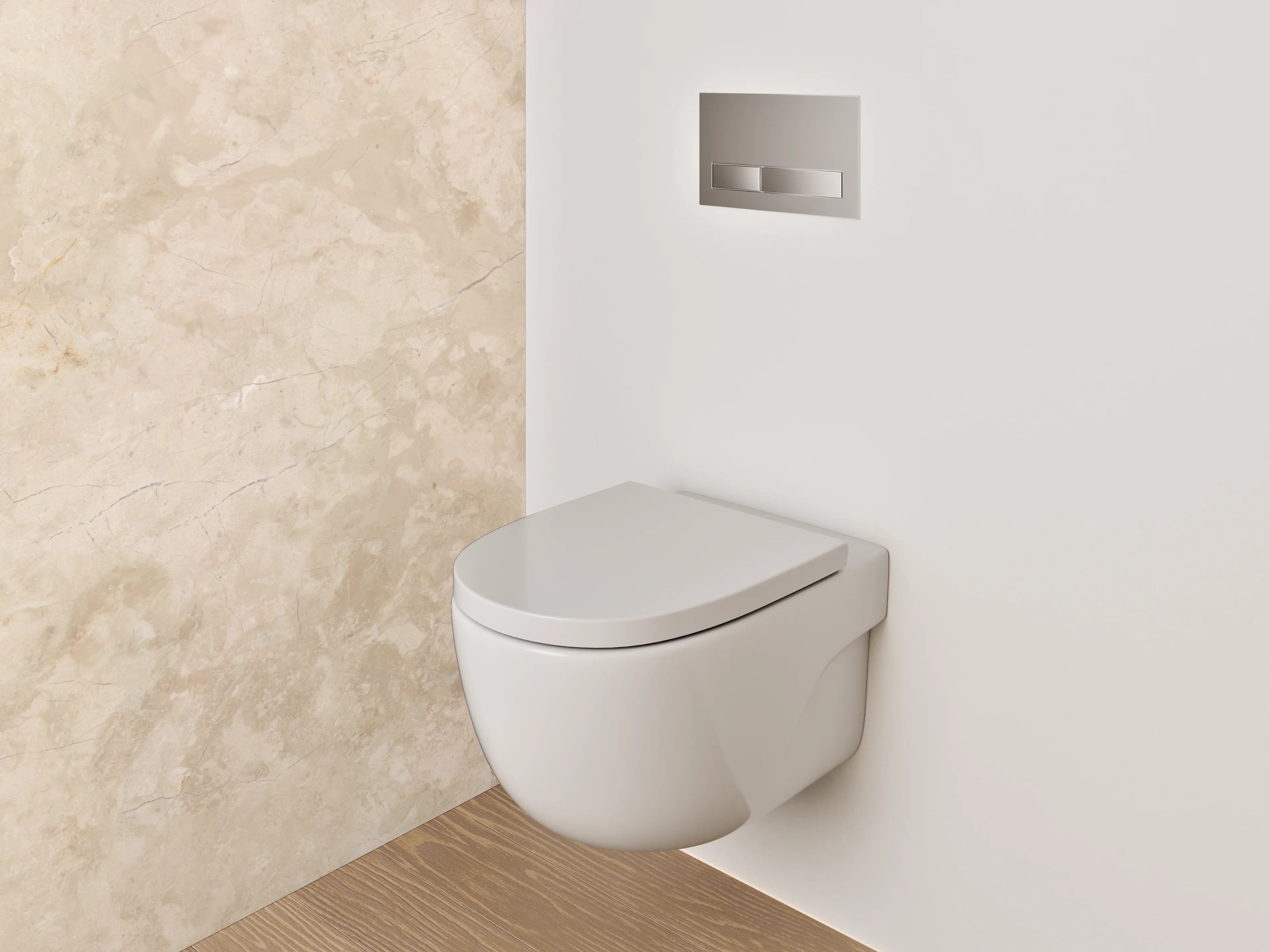 WC-Rückwand - Beige Marmoroptik Eleganz