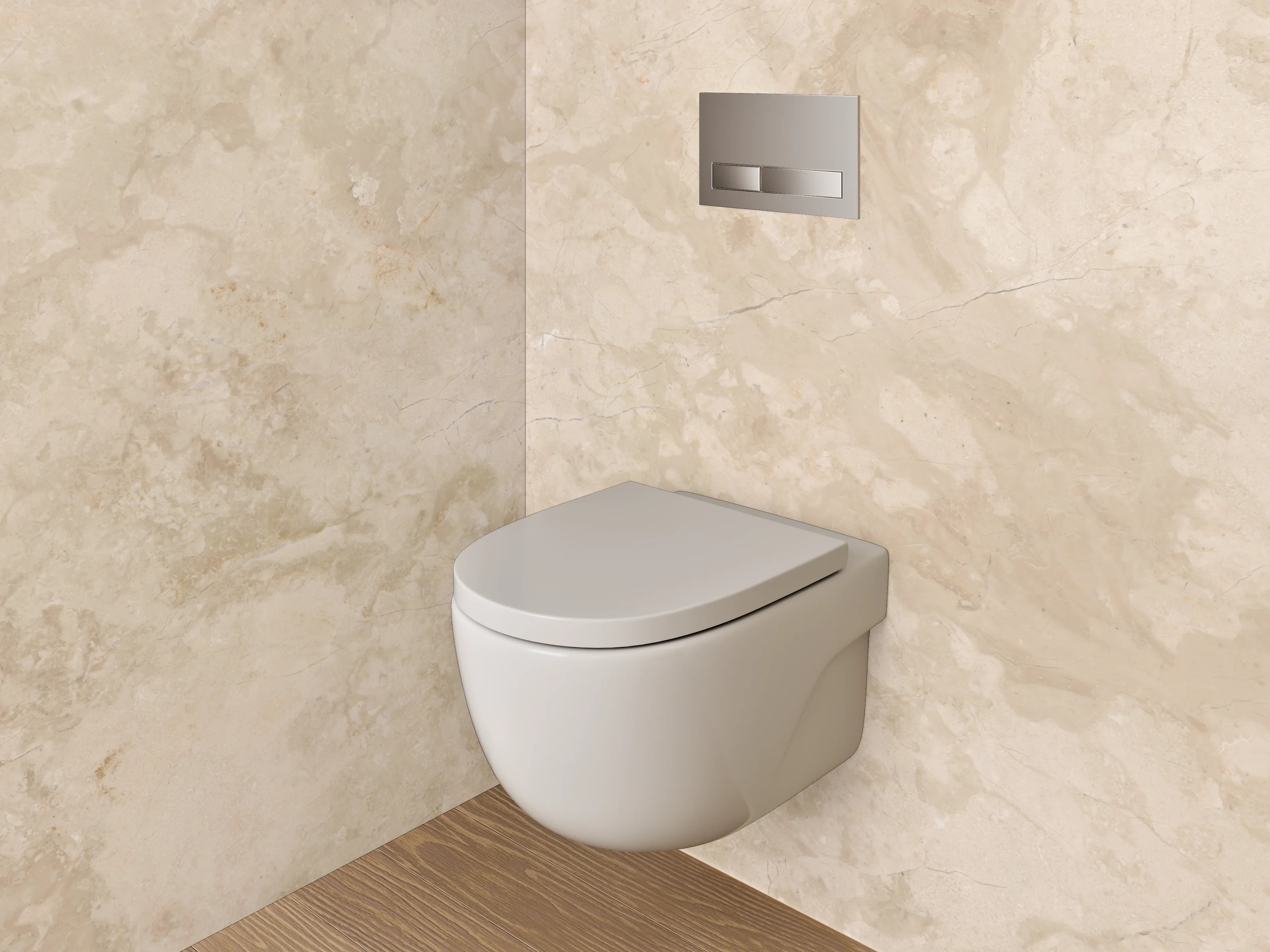 WC-Rückwand - Beige Marmoroptik Eleganz