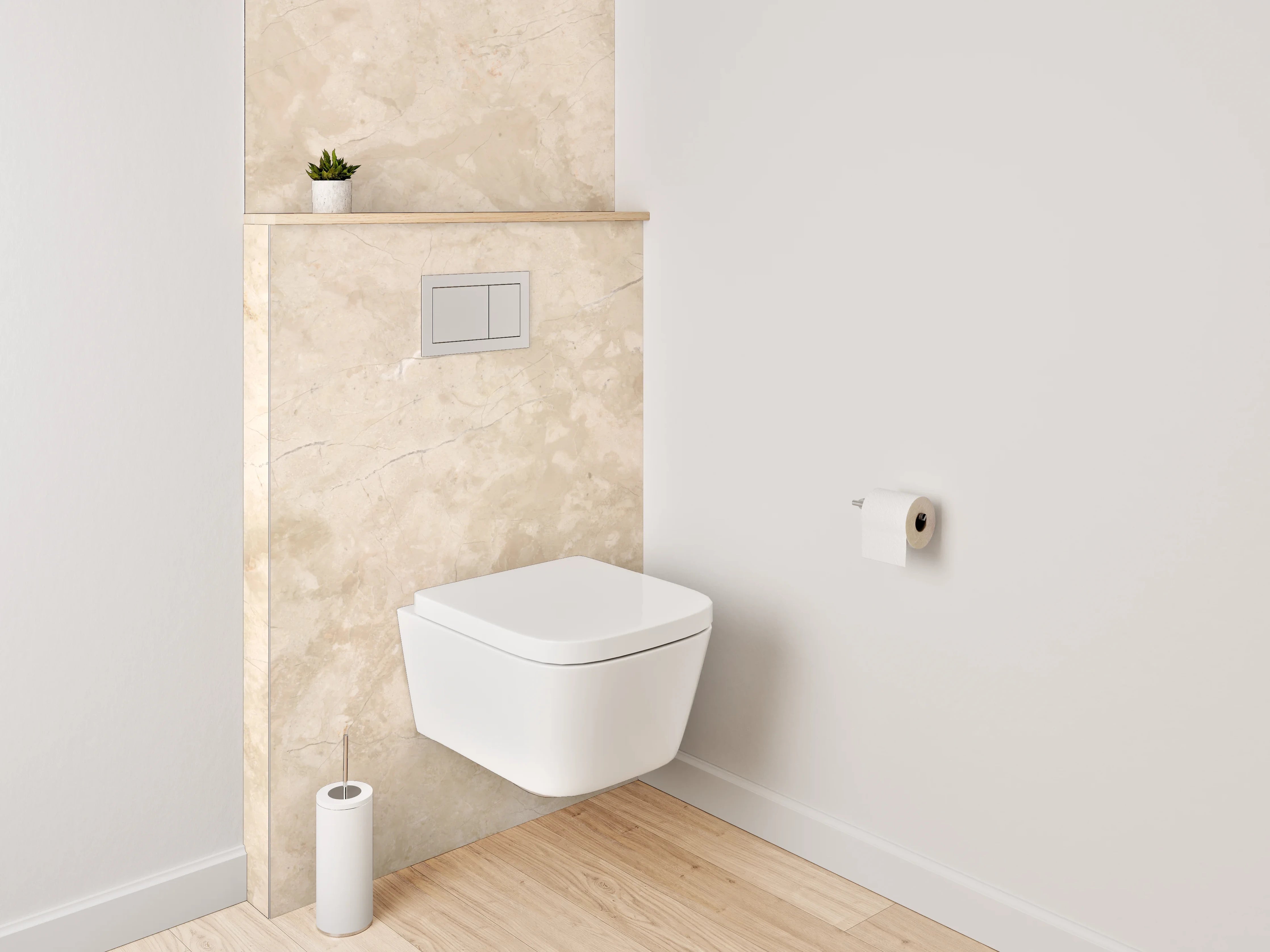 WC-Rückwand - Beige Marmoroptik Eleganz