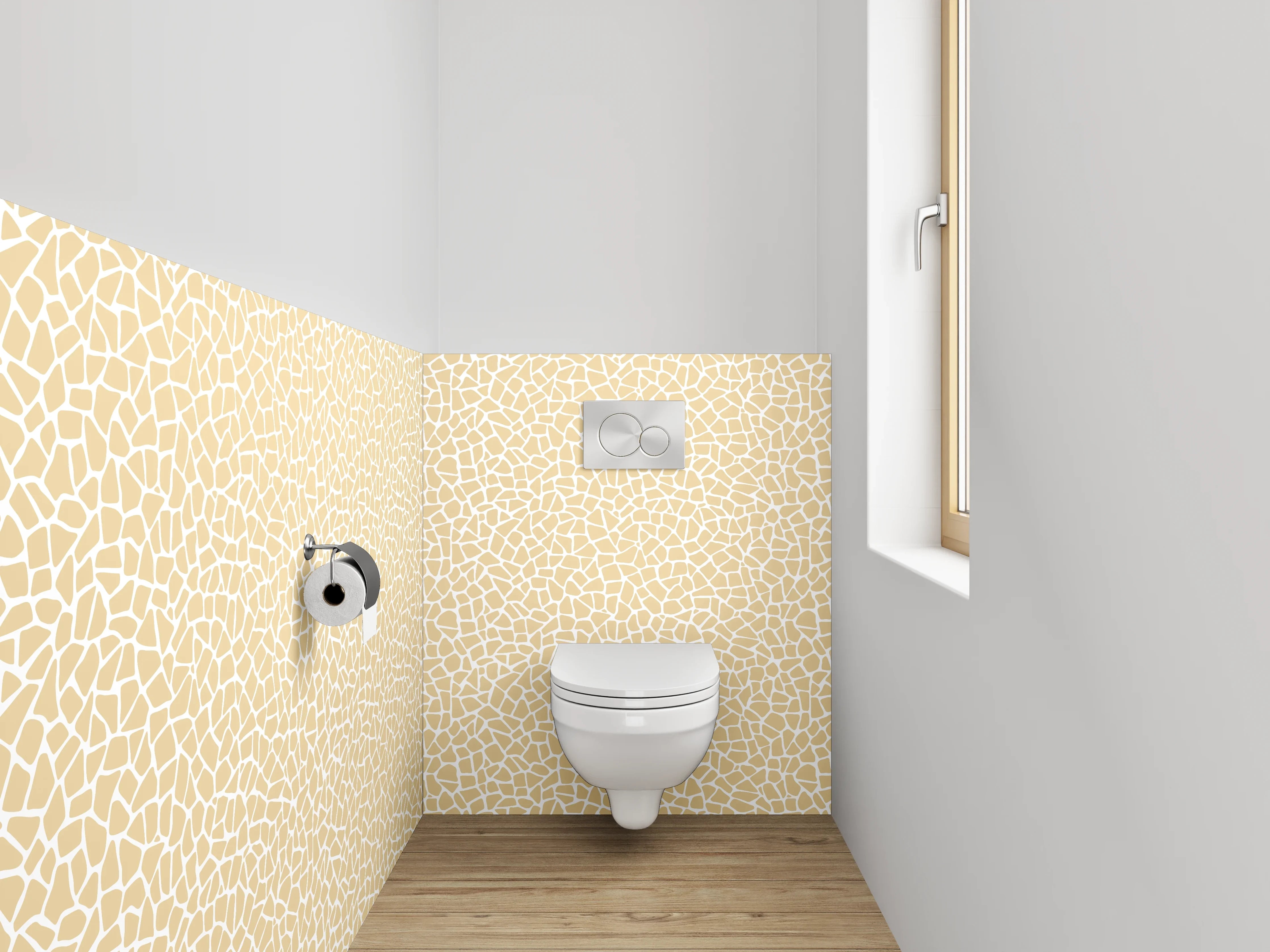 WC-Rückwand - Beige Mosaik Muster Fliesenoptik