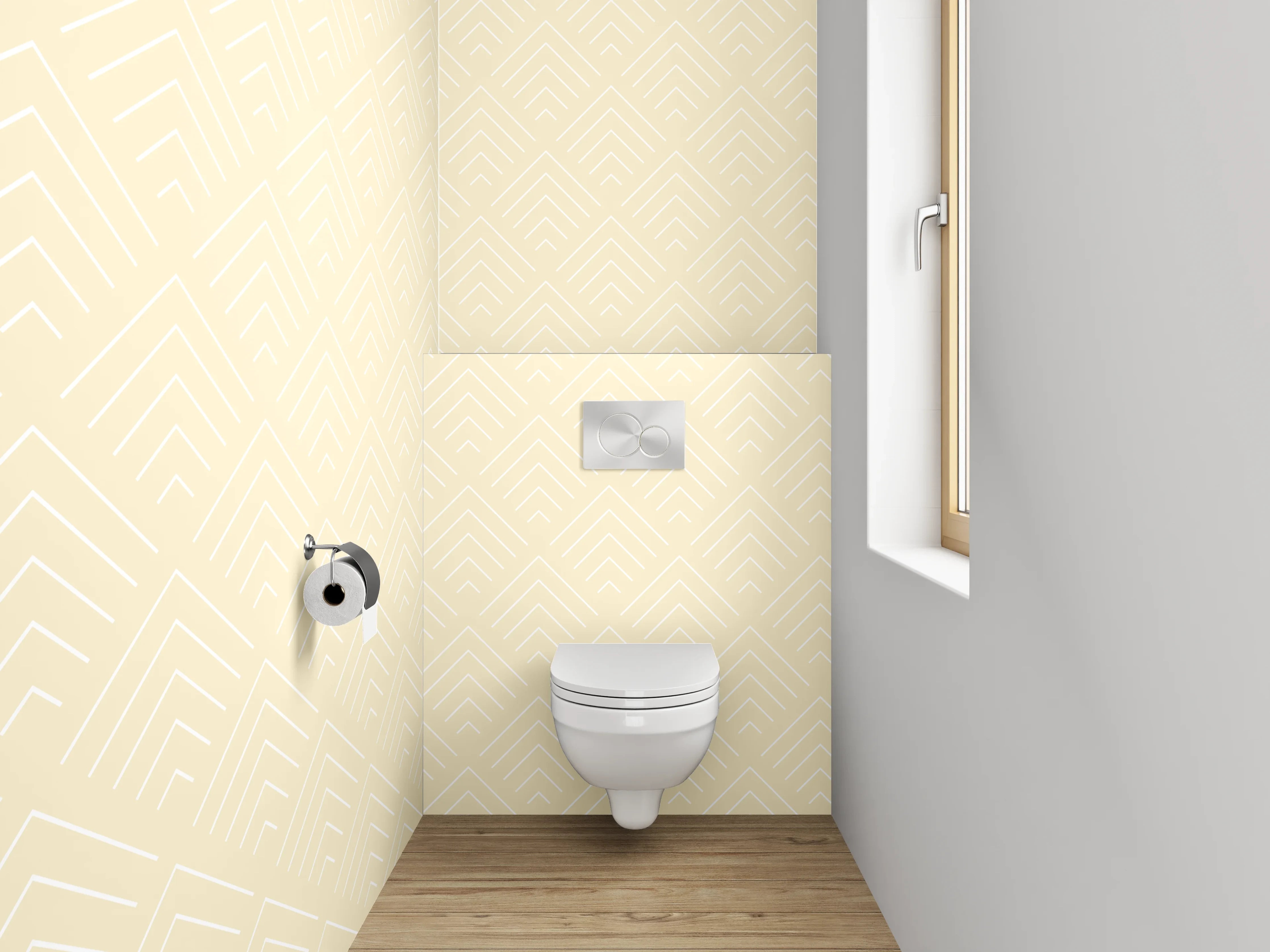 WC-Rückwand - Beige Musterstruktur Tapete