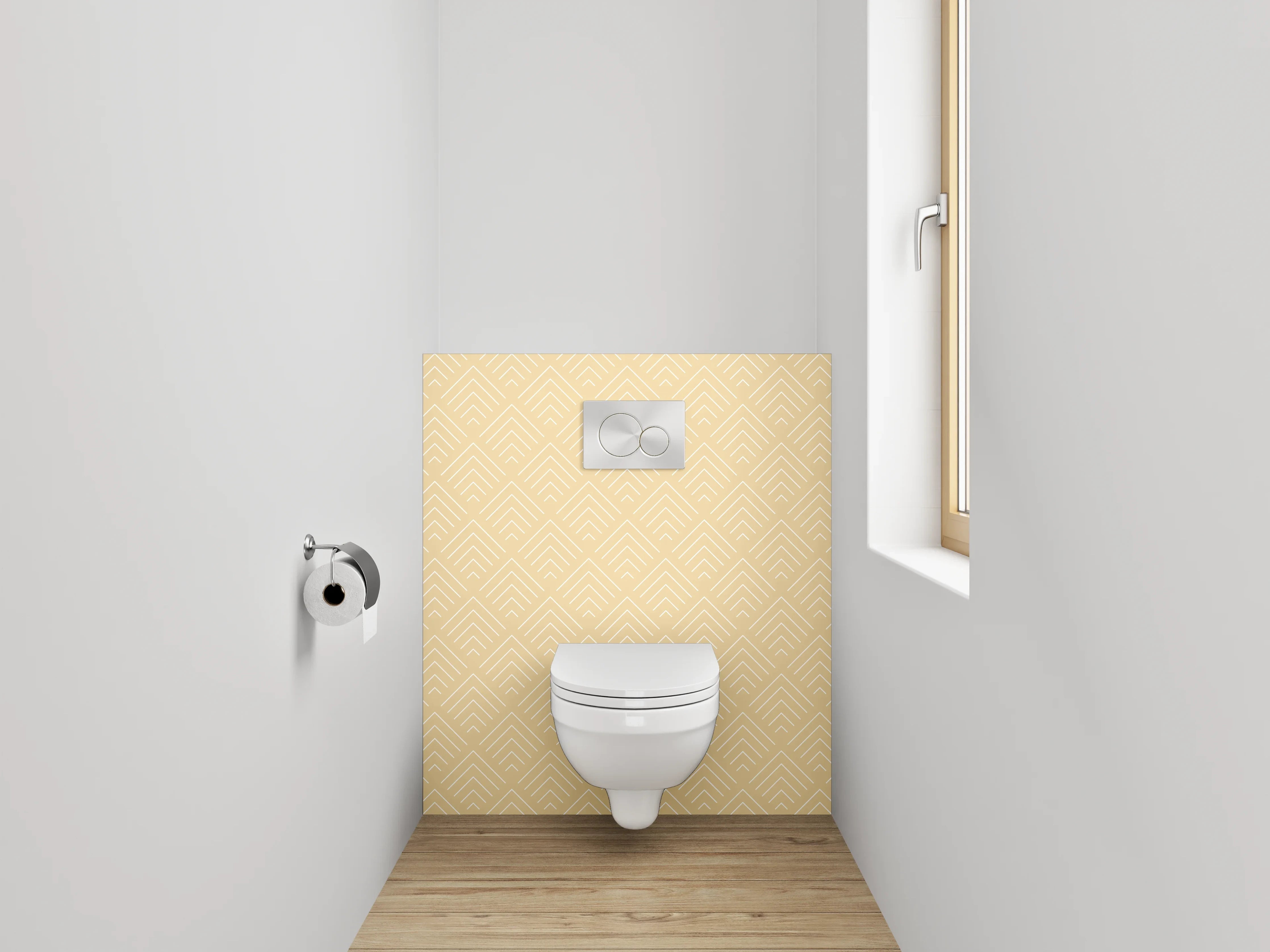 WC-Rückwand - Beige Retro Muster Tapete