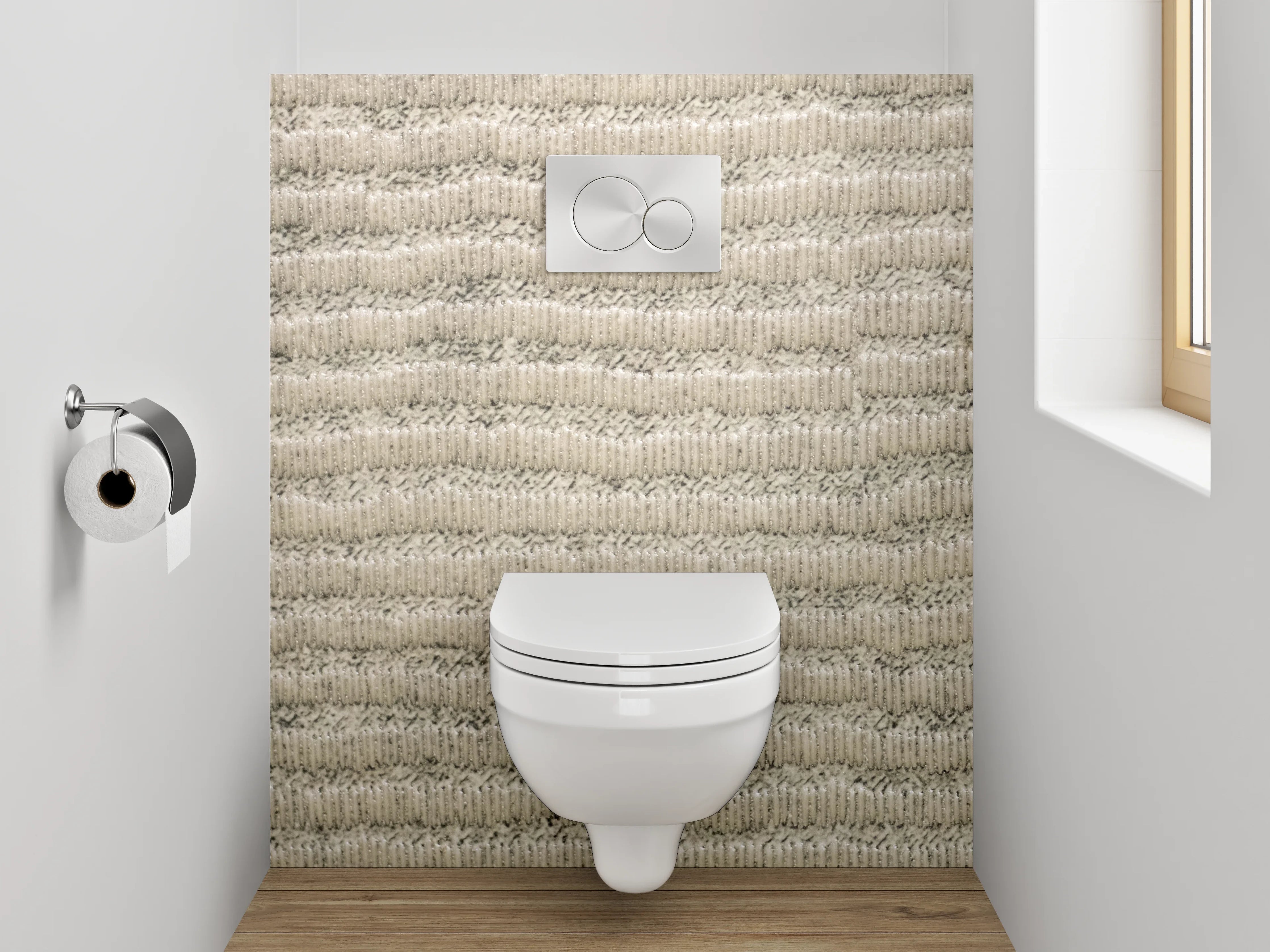 WC-Rückwand - Beige Struktur Muster modern